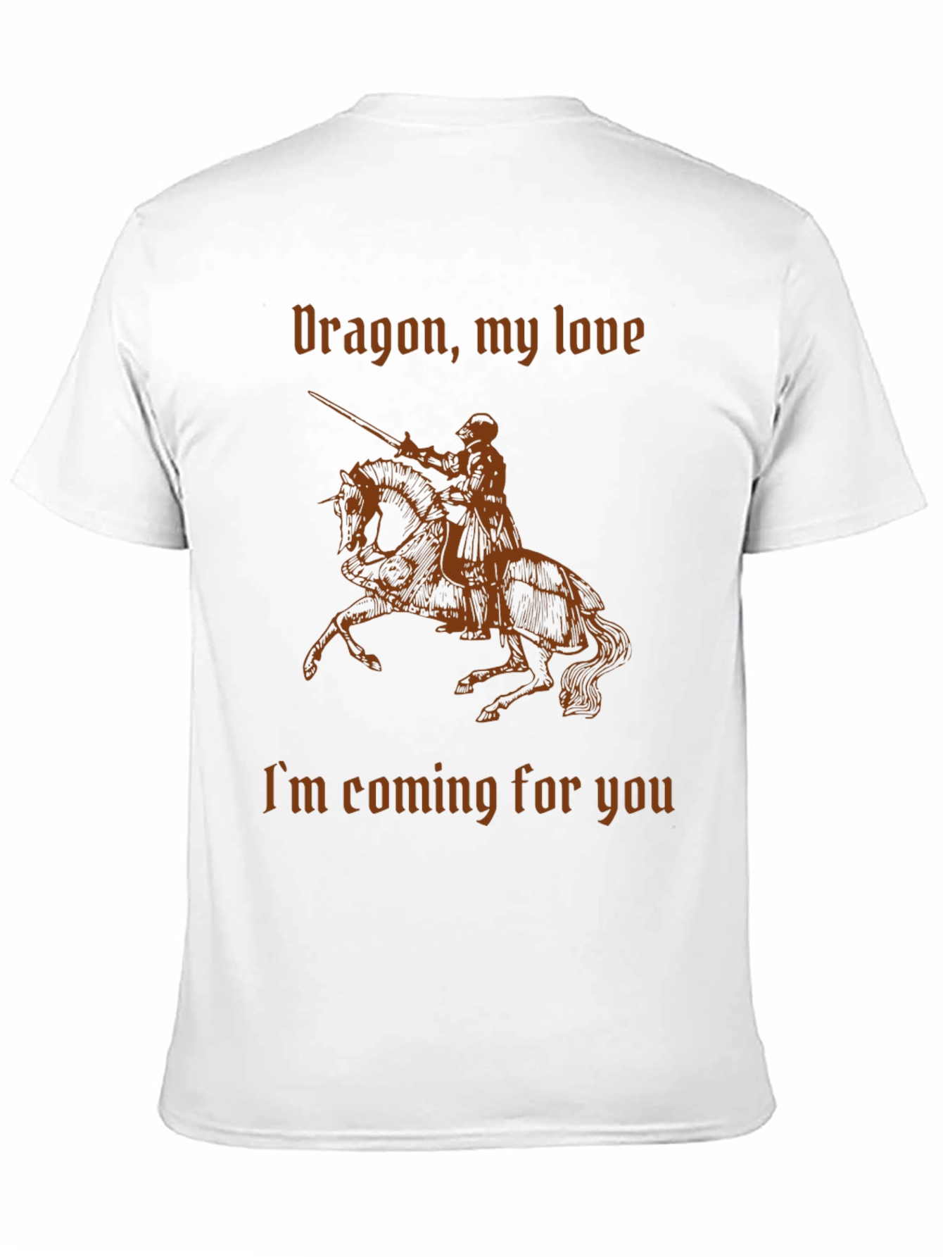 Dragon My Love Knight T-Shirt - Black