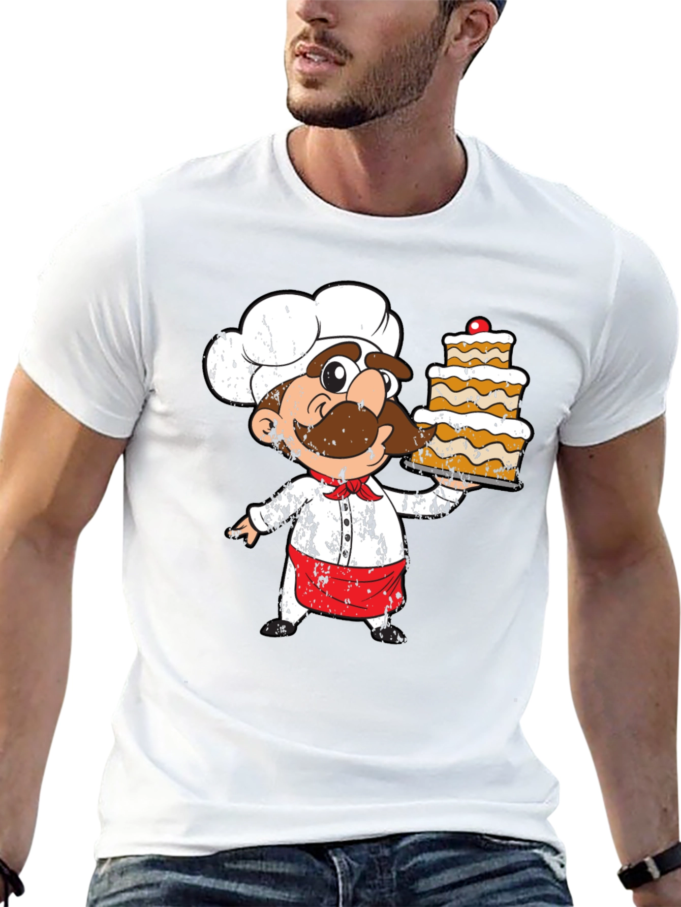 Chef Cartoon T-Shirt: Unique Foodie Apparel