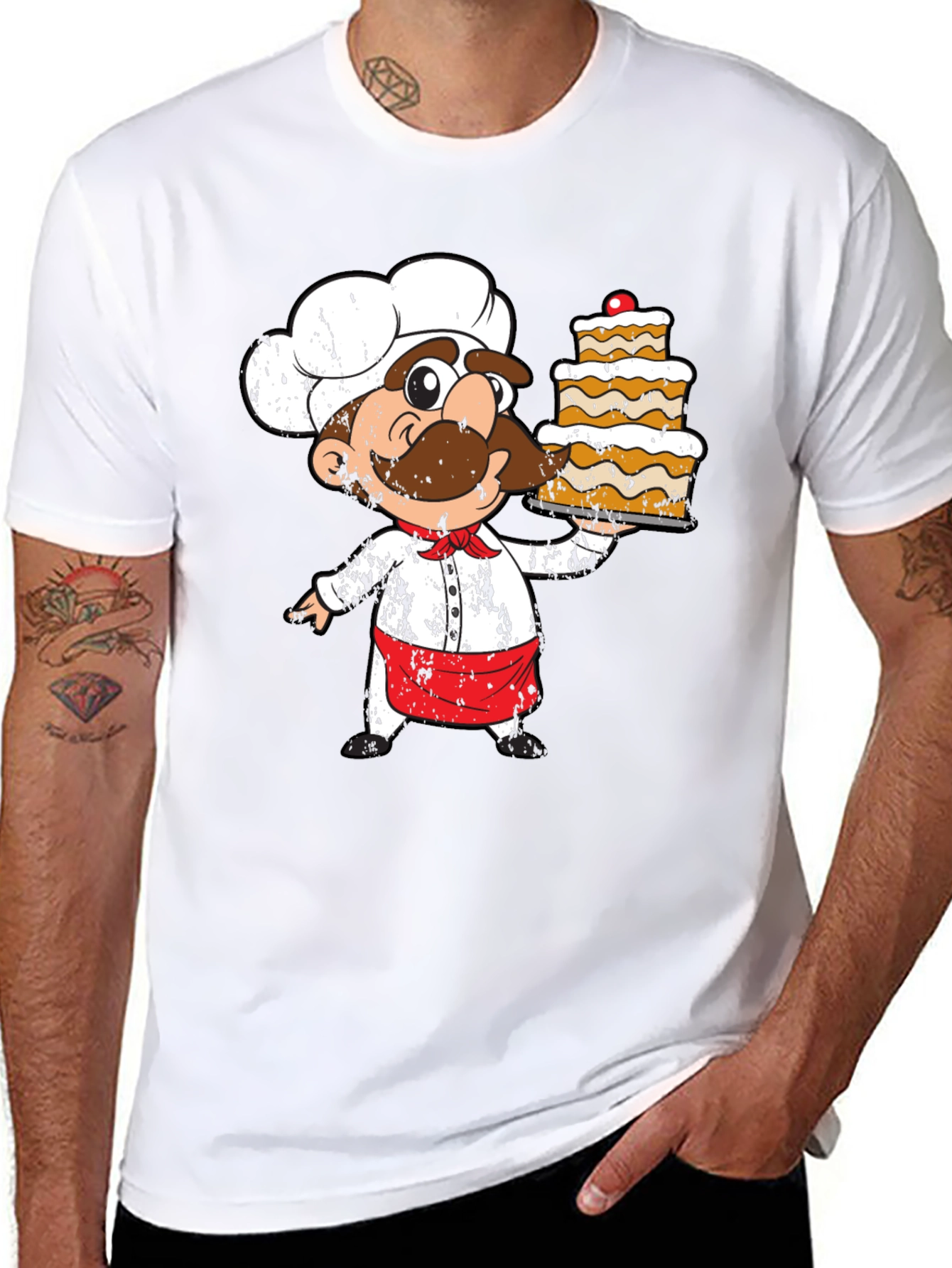 Chef Cartoon T-Shirt: Unique Foodie Apparel