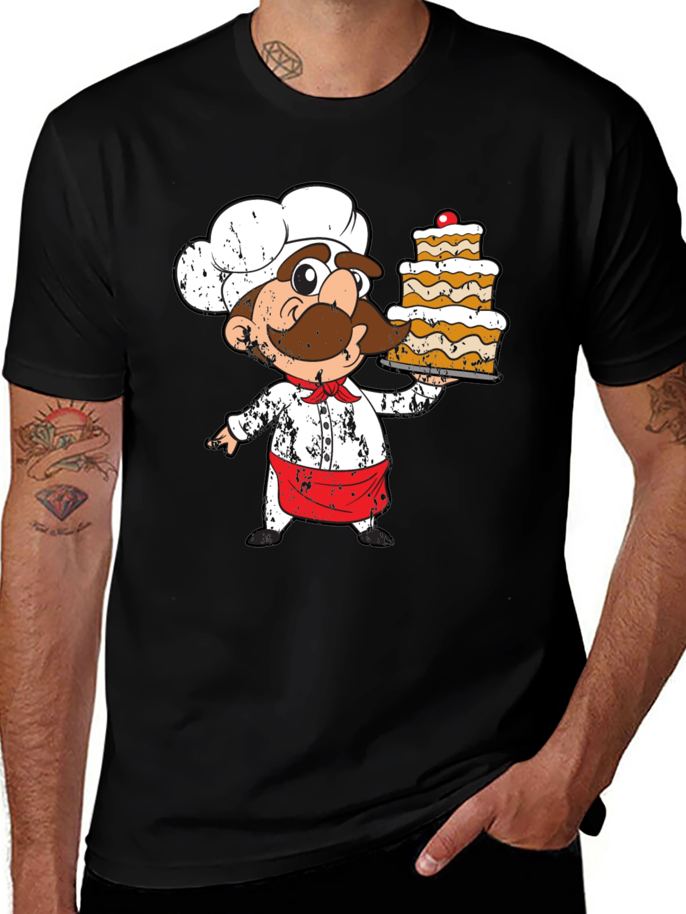 Chef Cartoon T-Shirt: Unique Foodie Apparel