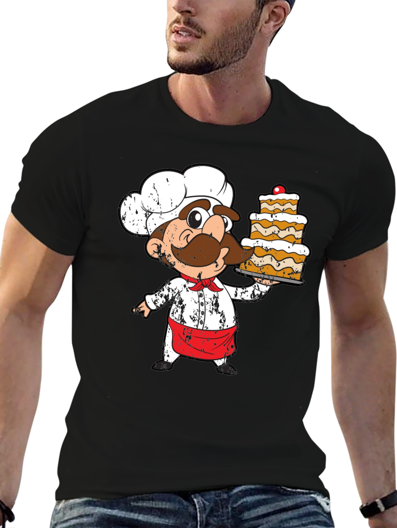 Chef Cartoon T-Shirt: Unique Foodie Apparel