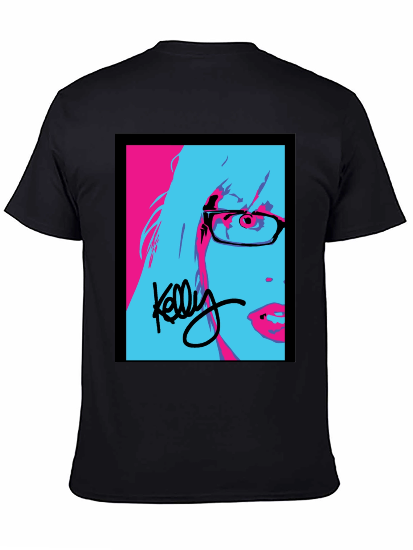 Kelly Pop Art Black T-Shirt