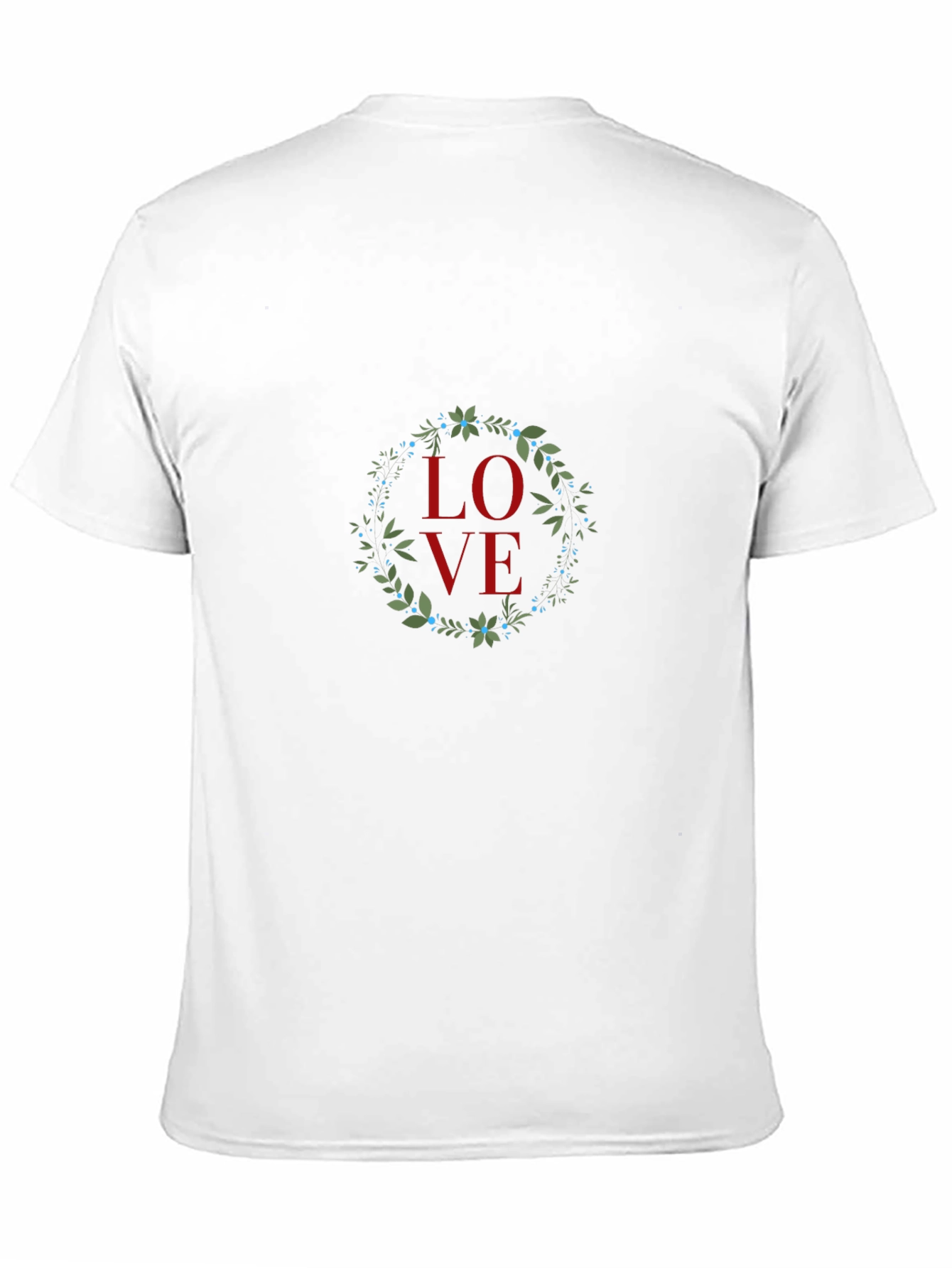 LOVE Floral Wreath Black T-Shirt