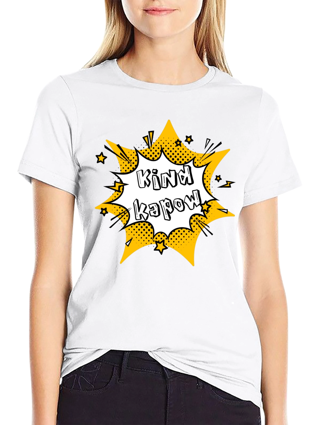 Kind Kapow Black Graphic Tee - Mens