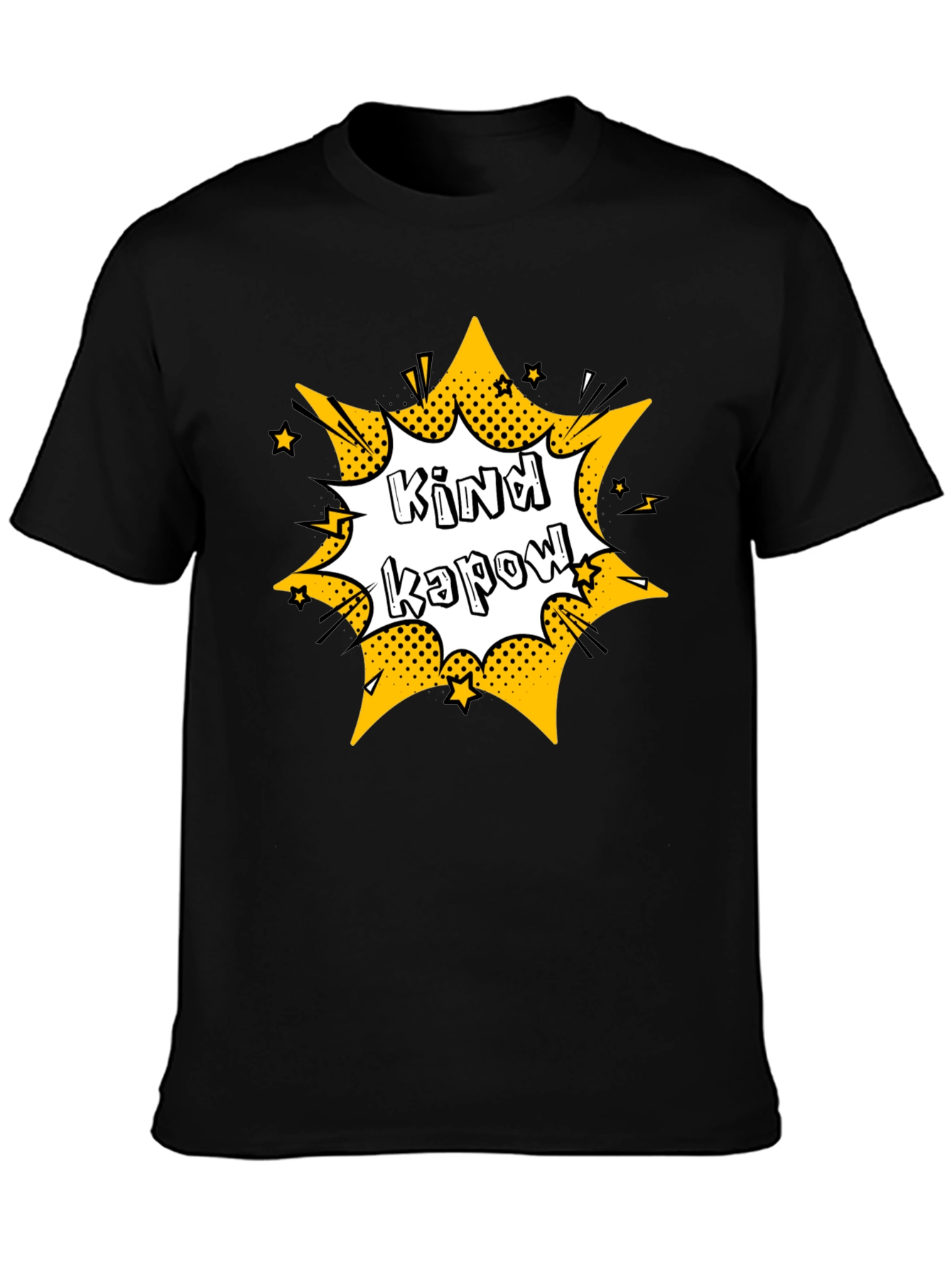 Kind Kapow Black Graphic Tee - Mens