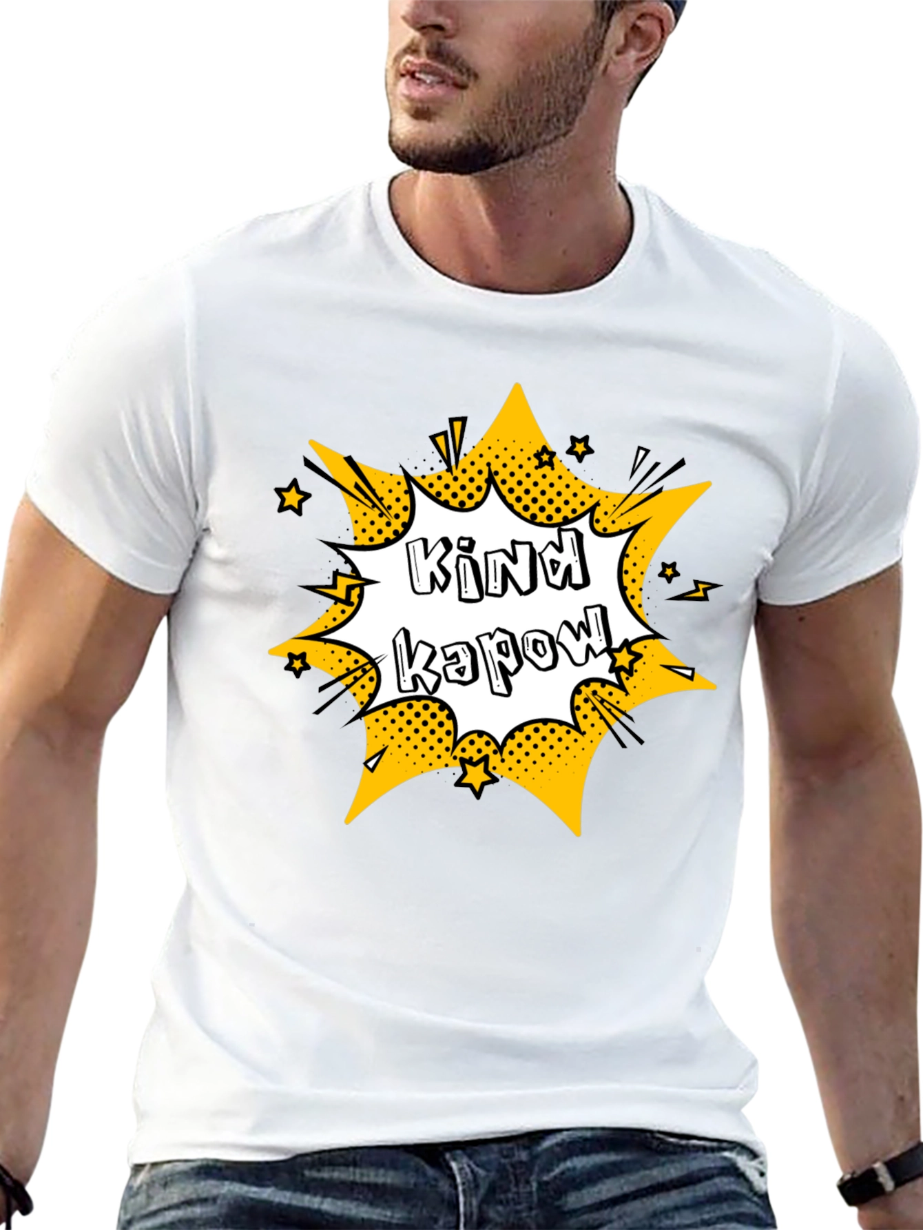 Kind Kapow Black Graphic Tee - Mens