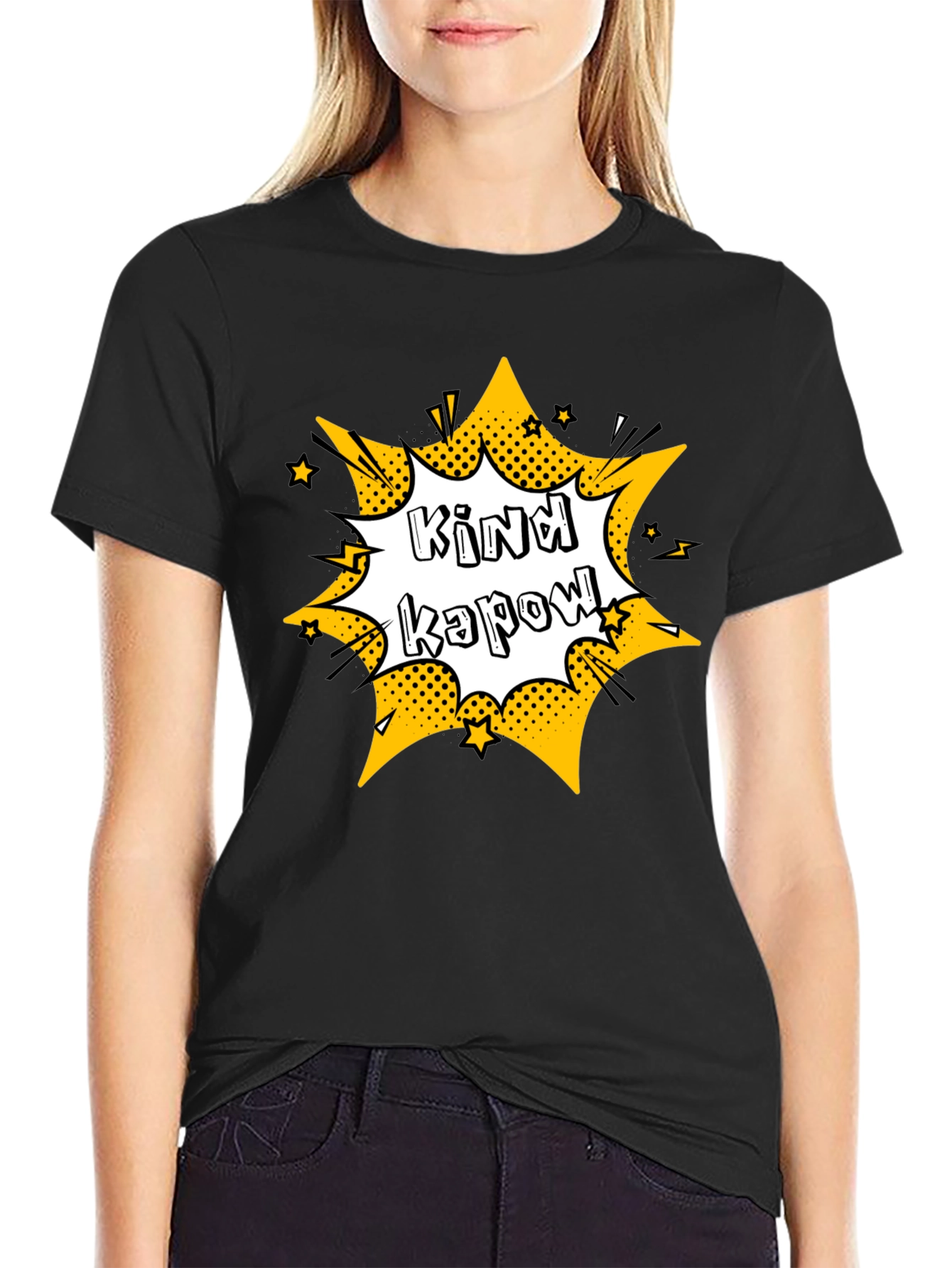 Kind Kapow Black Graphic Tee - Mens