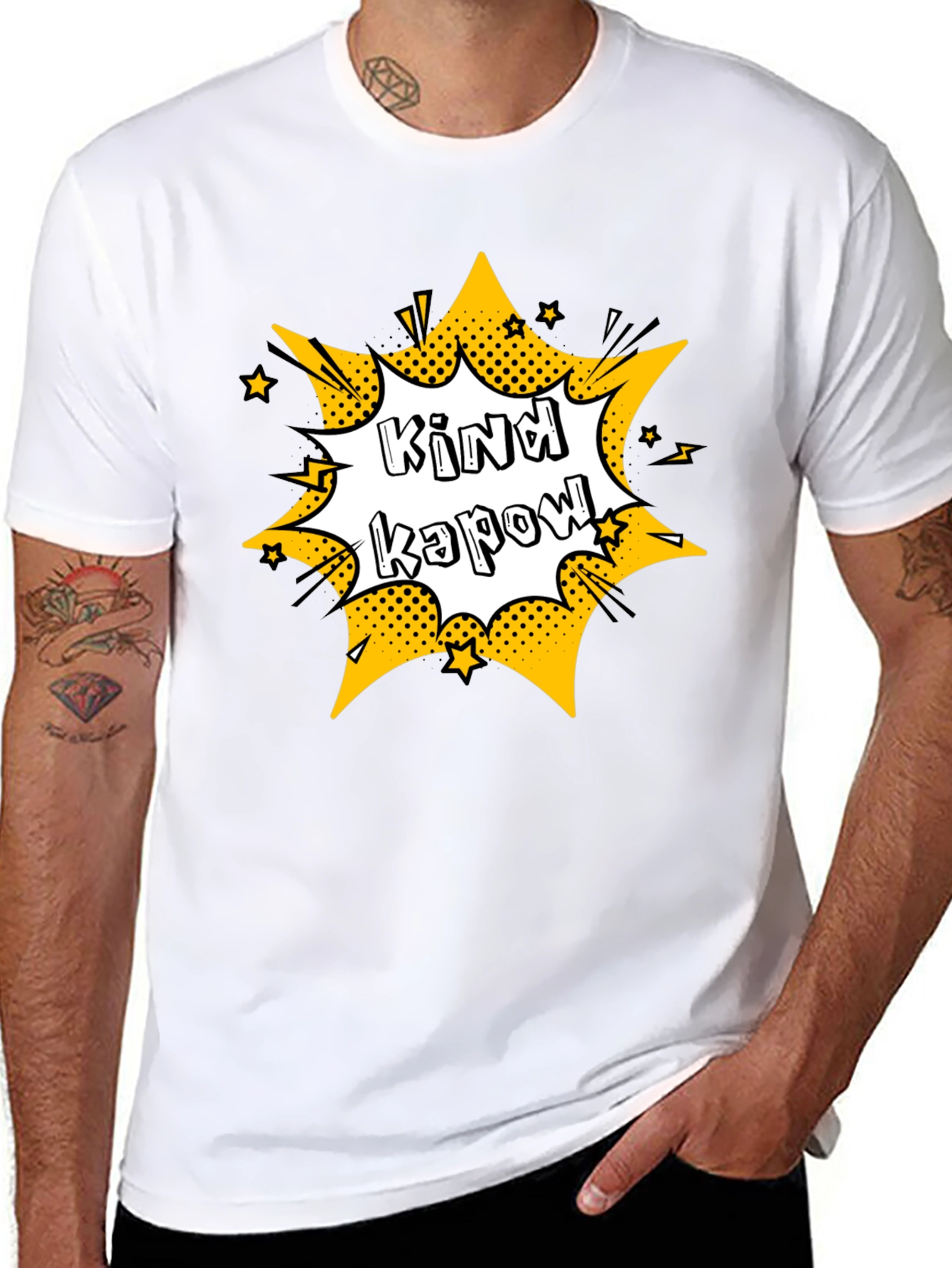 Kind Kapow Black Graphic Tee - Mens