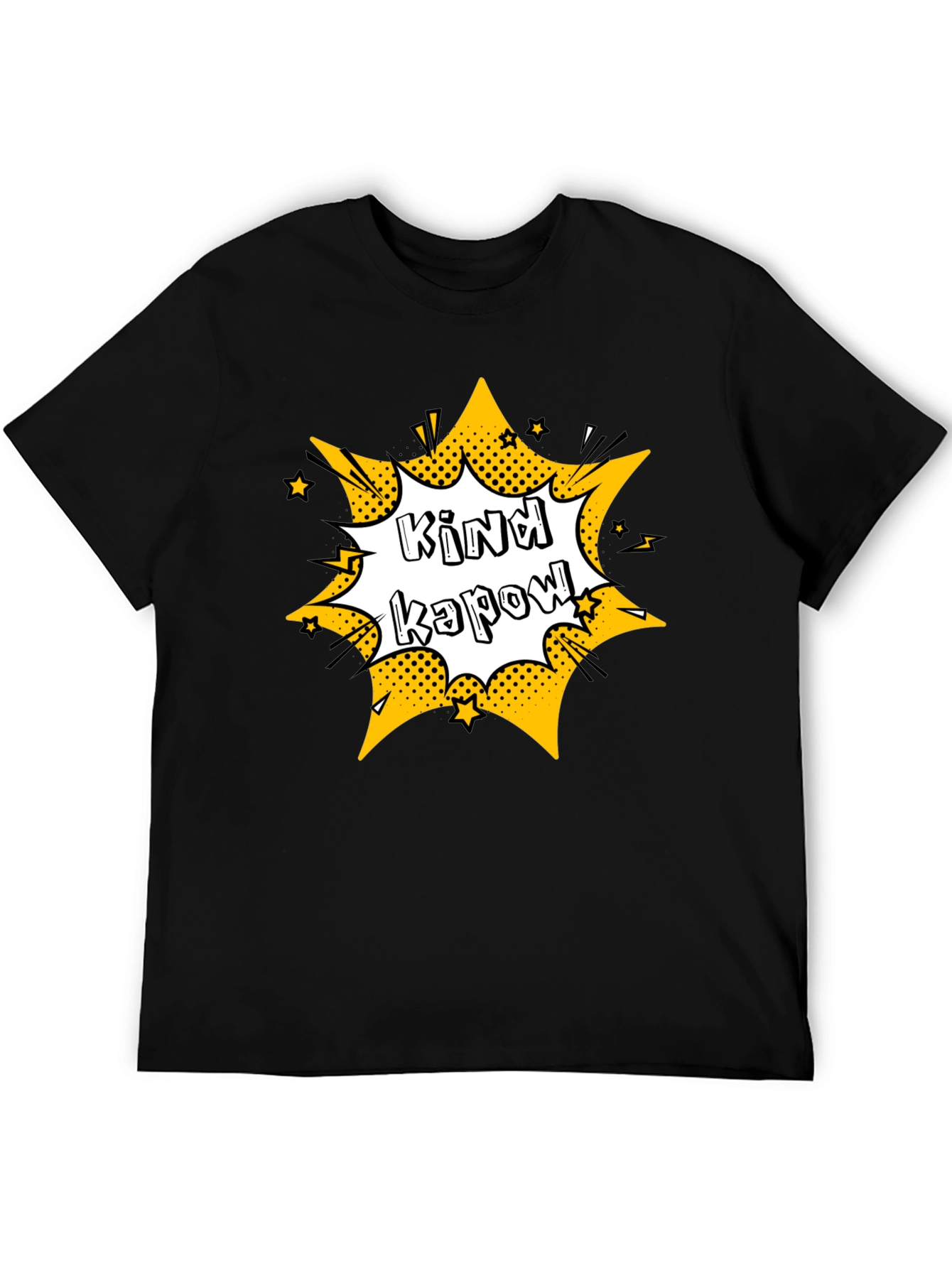 Kind Kapow Black Graphic Tee - Mens