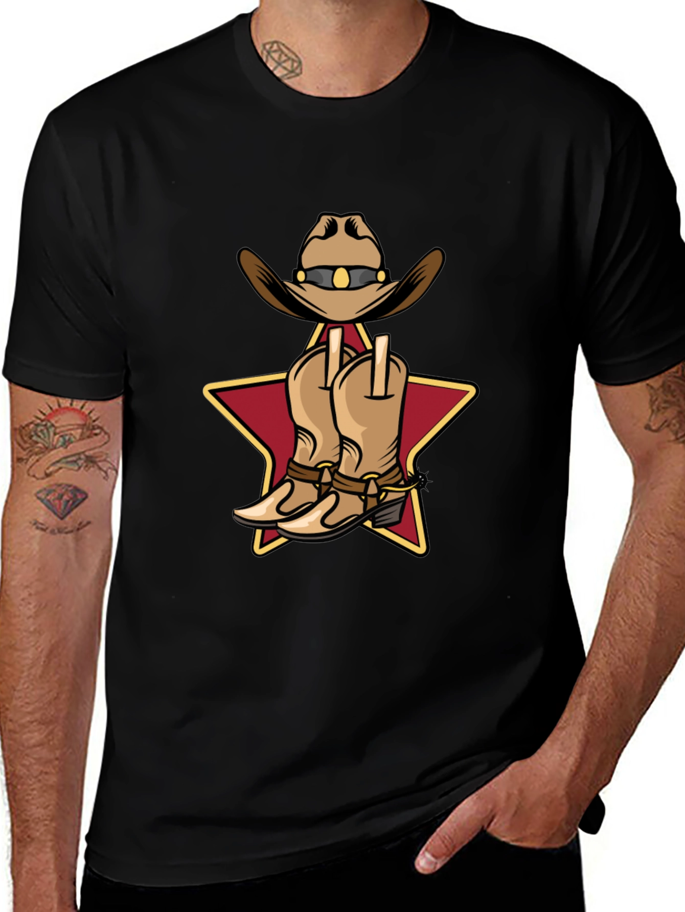 Cowboy Hat and Boots Graphic T-Shirt