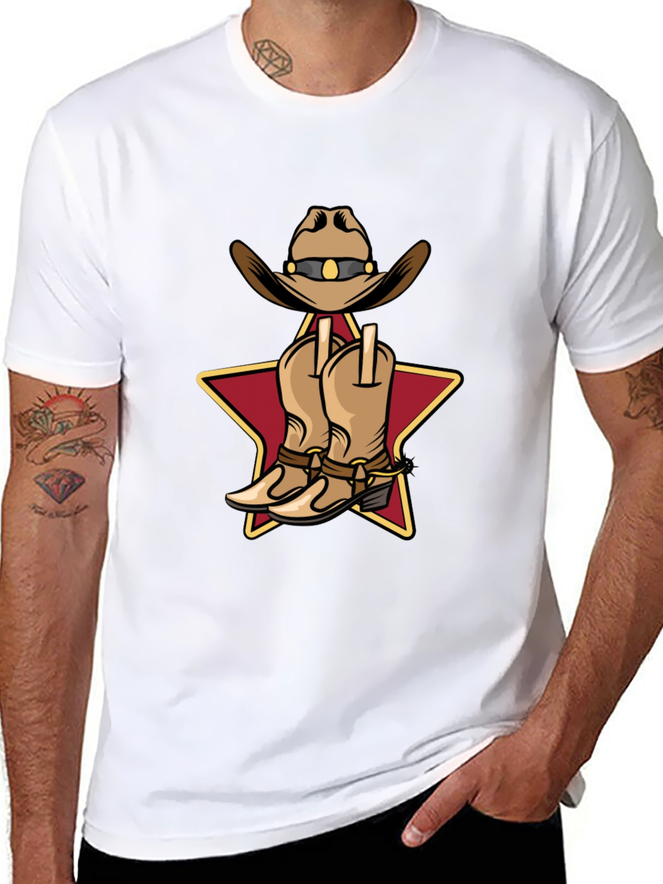 Cowboy Hat and Boots Graphic T-Shirt