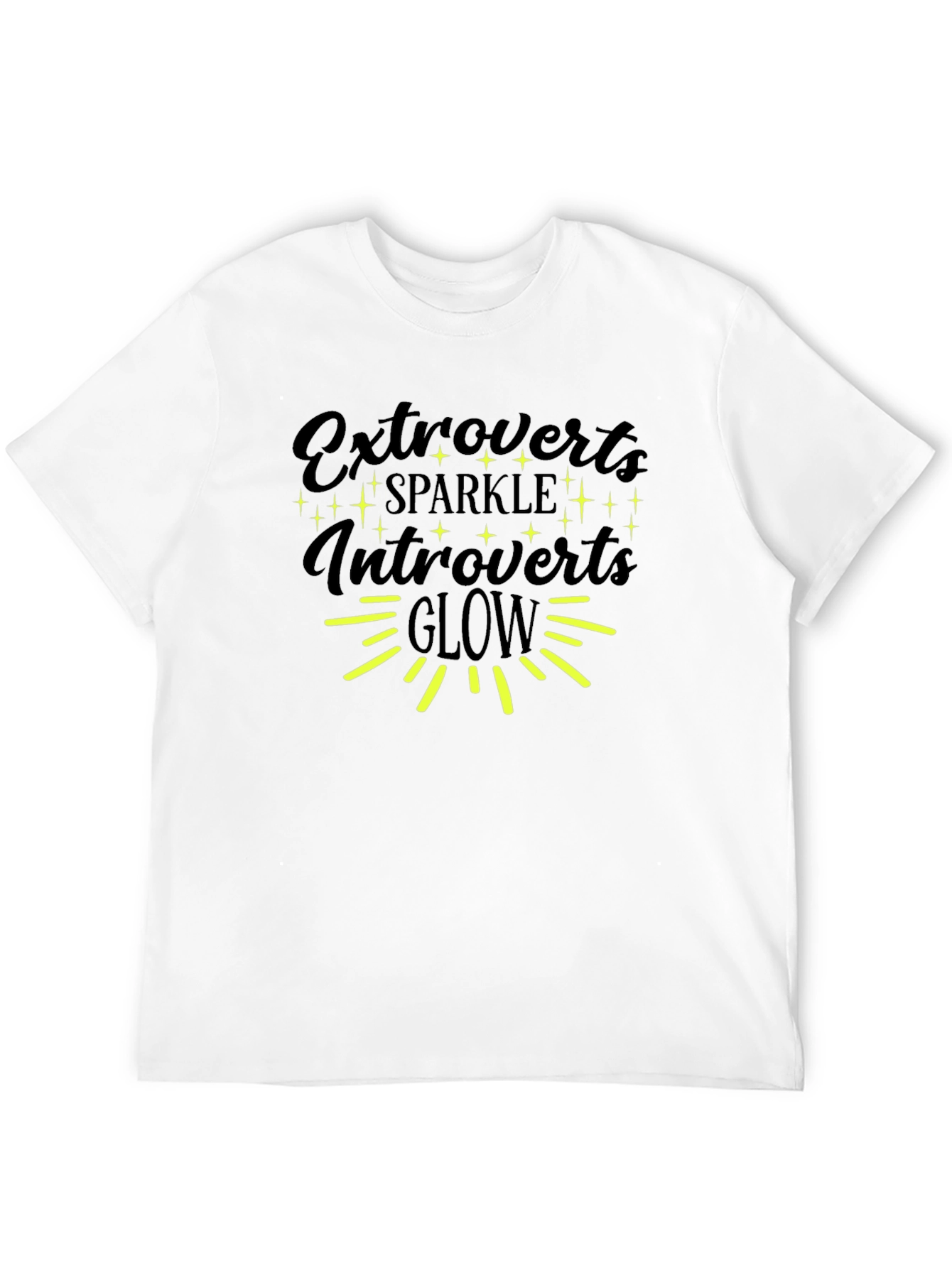 Extroverts Sparkle Introverts Glow Graphic T-Shirt
