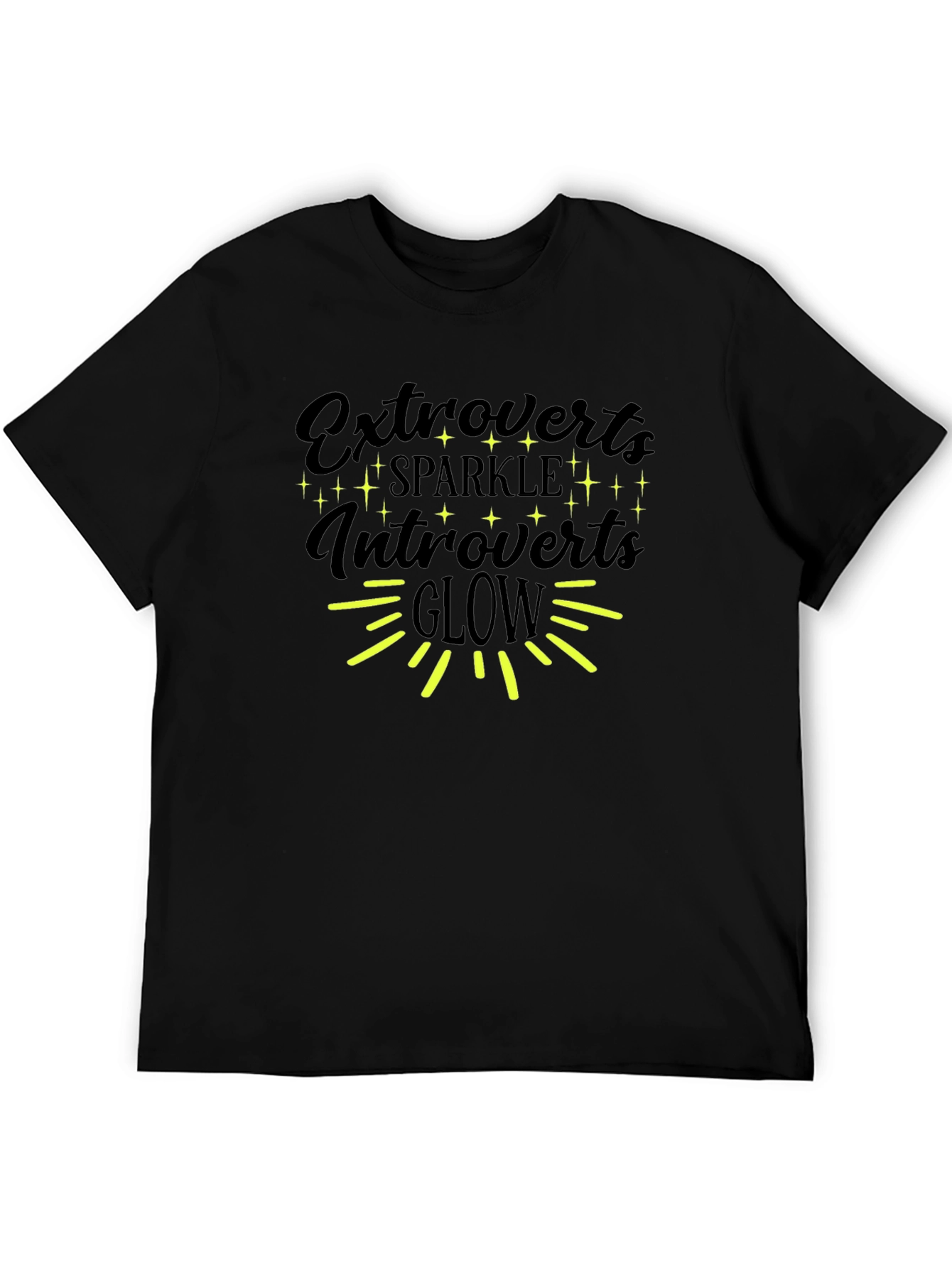 Extroverts Sparkle Introverts Glow Graphic T-Shirt
