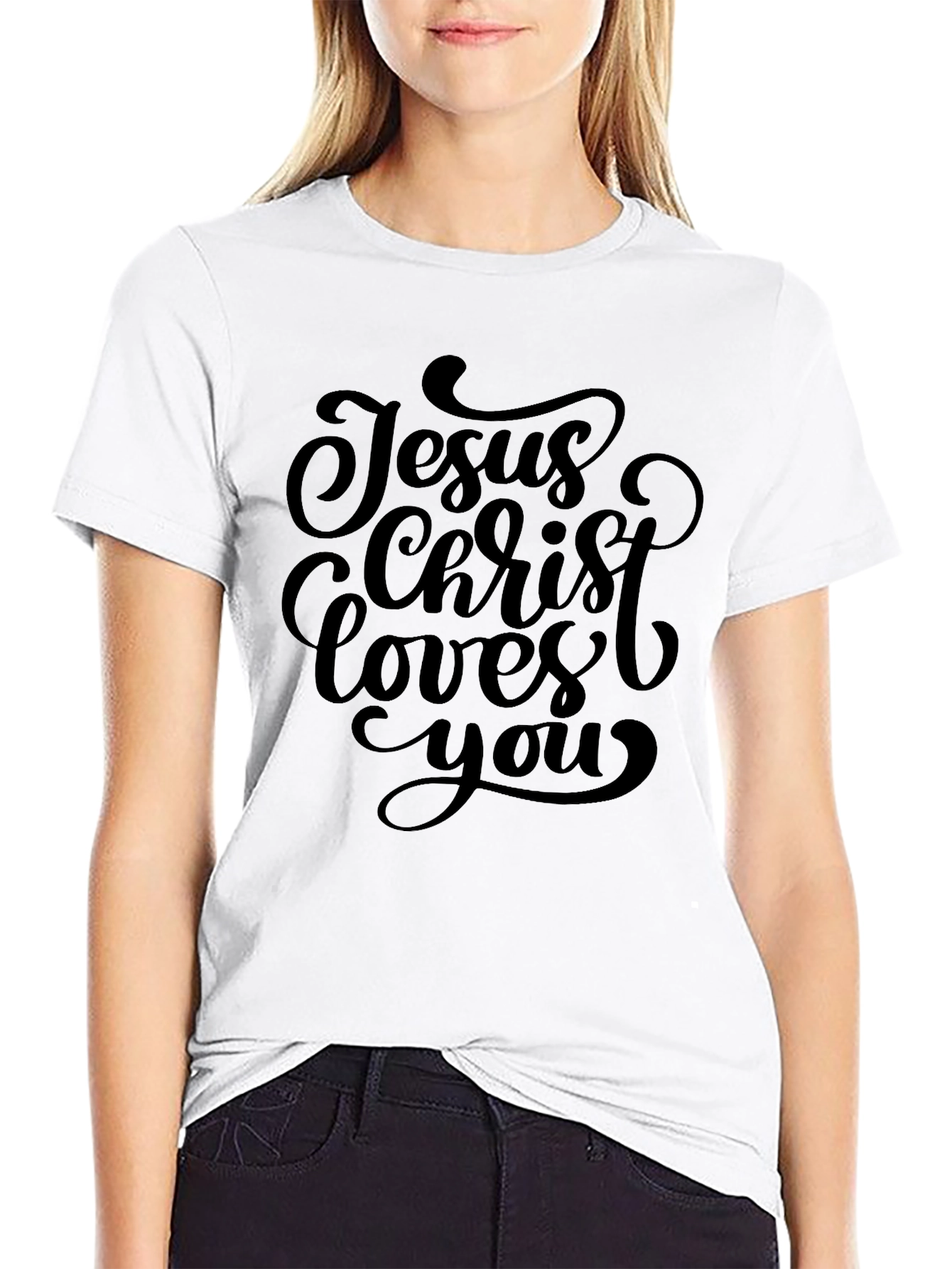Jesus Christ Loves You Graphic T-Shirt