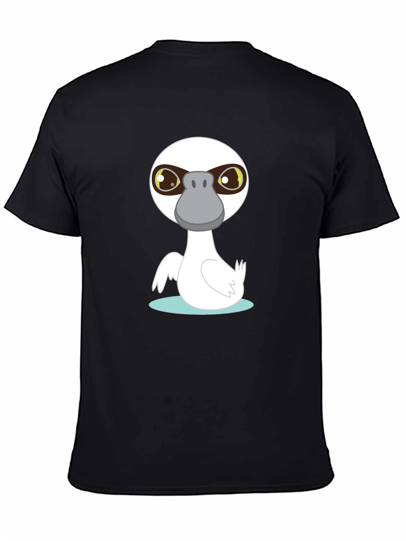 Cartoon Duck T-Shirt - Casual Black Tee