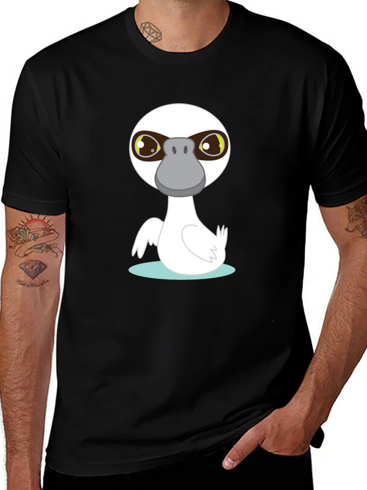 Cartoon Duck T-Shirt - Casual Black Tee