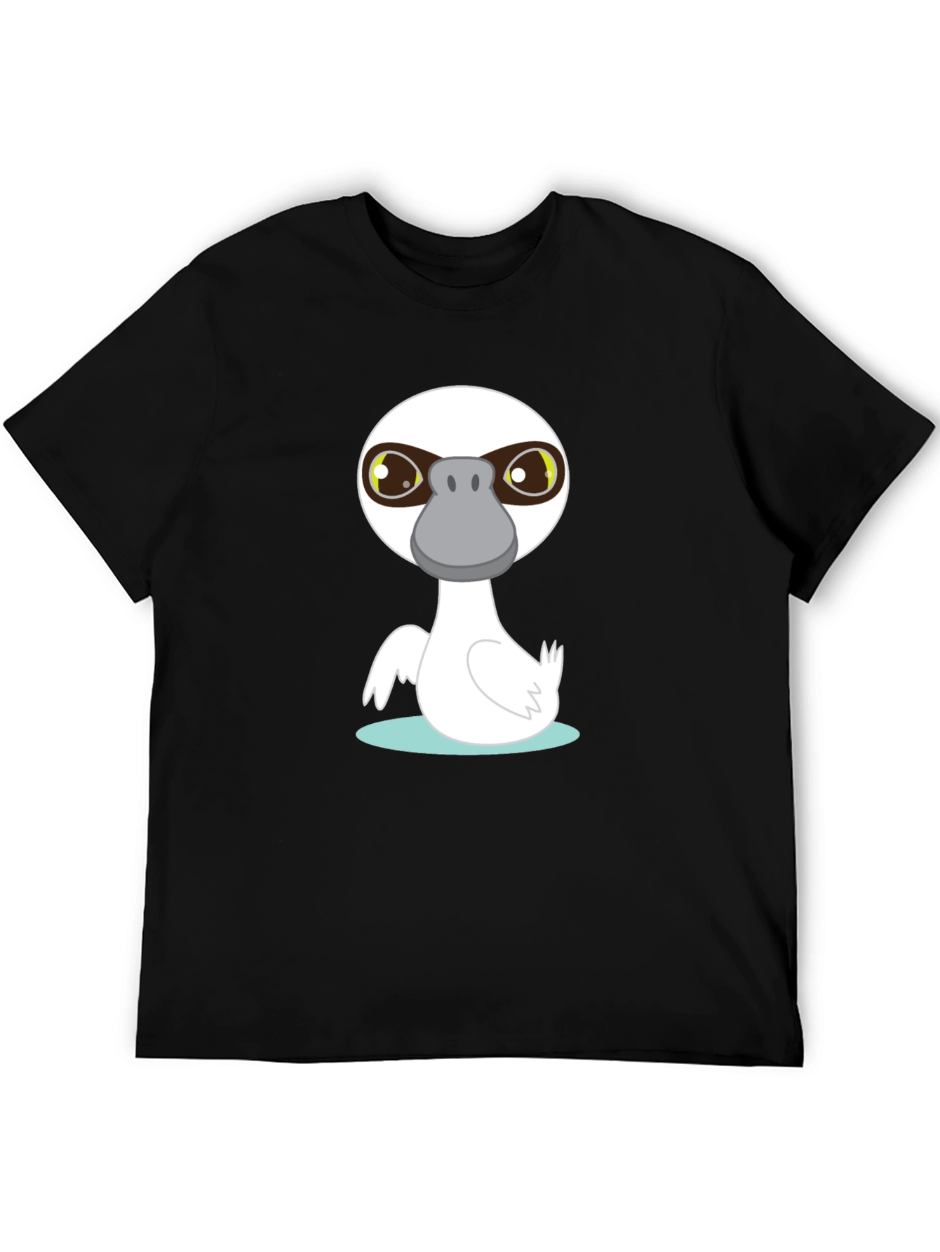 Cartoon Duck T-Shirt - Casual Black Tee