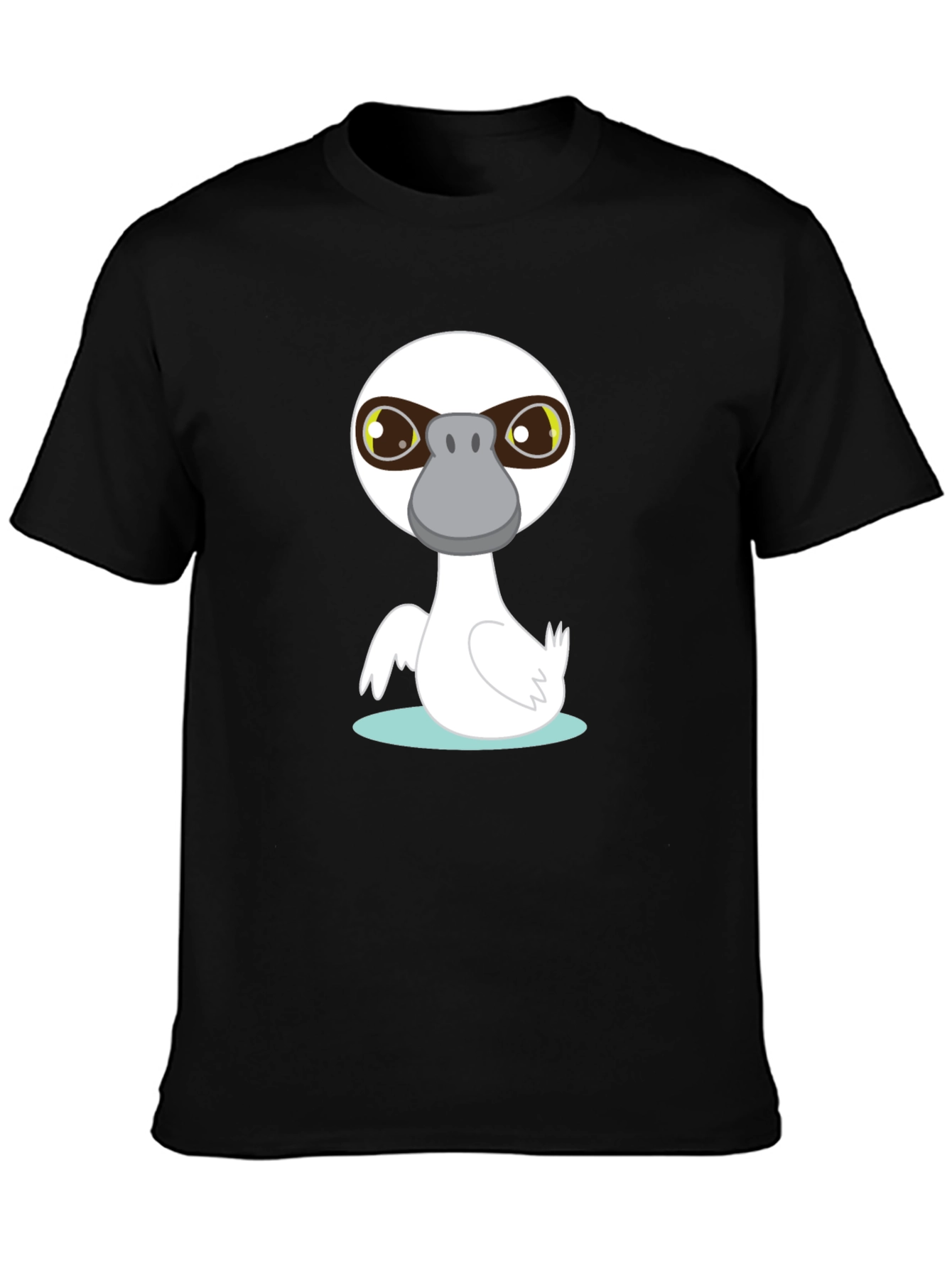 Cartoon Duck T-Shirt - Casual Black Tee