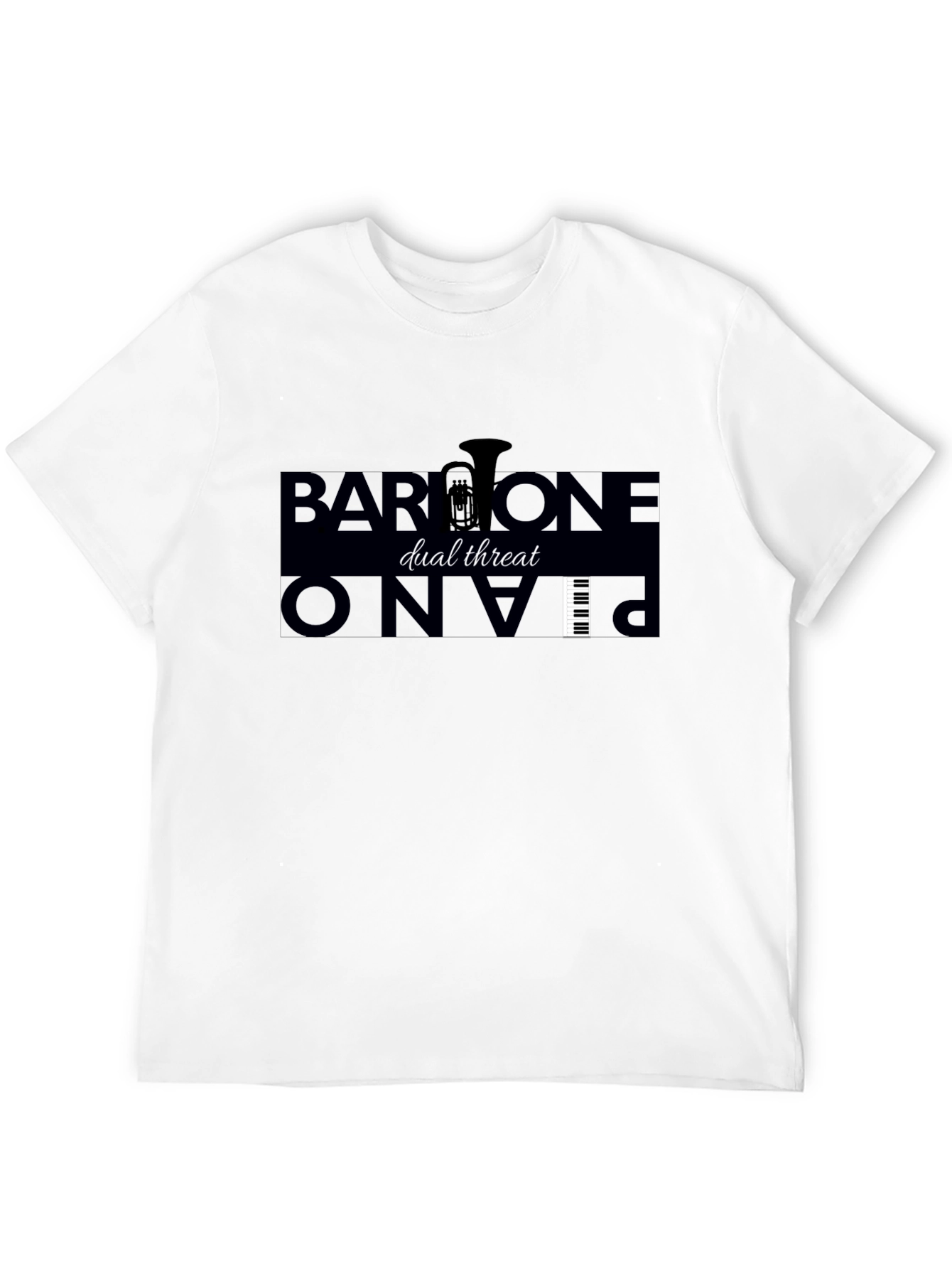Dual Threat Baritone & Piano Music T-Shirt