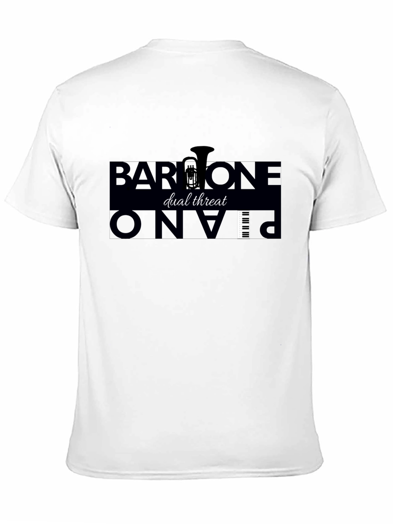 Dual Threat Baritone & Piano Music T-Shirt