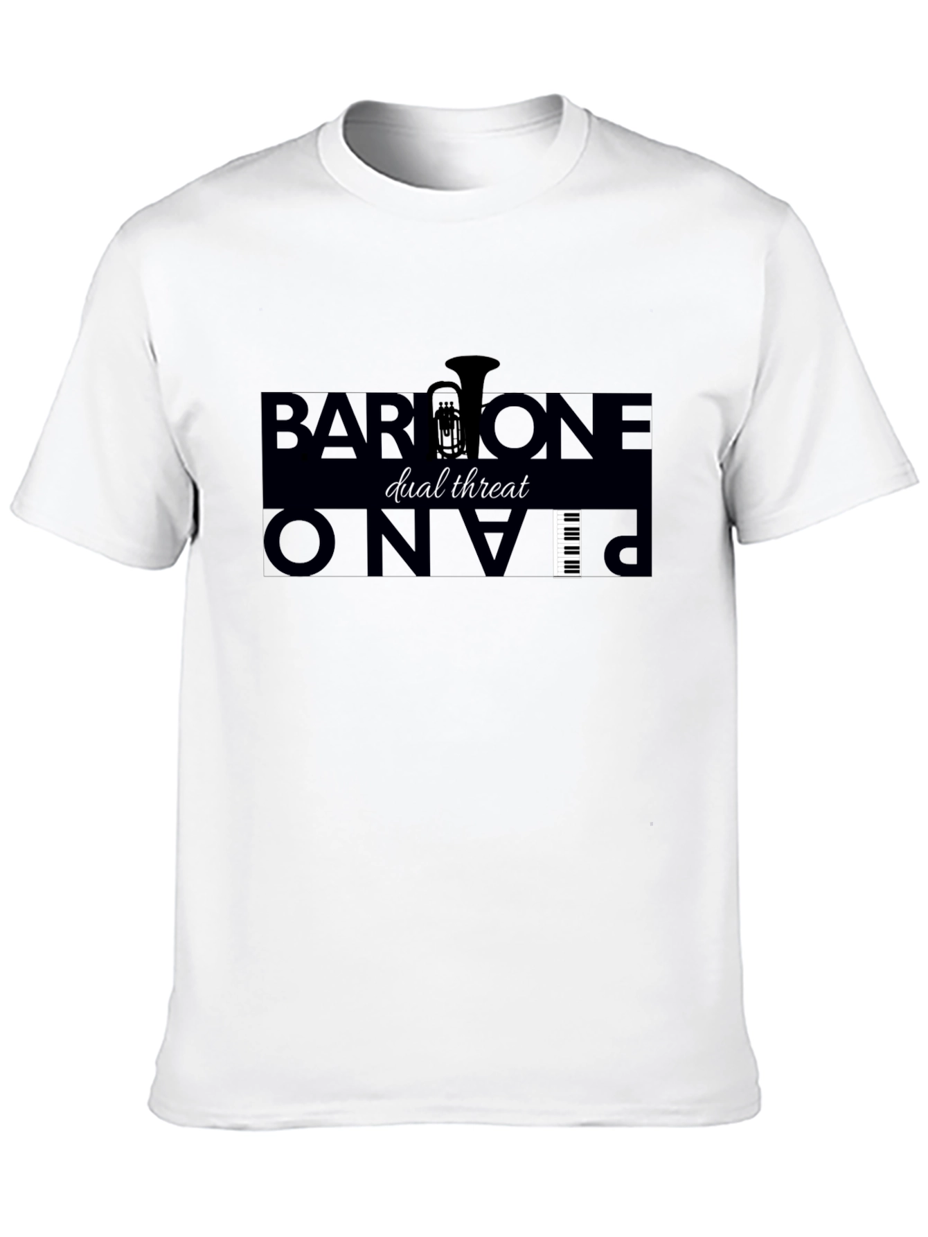Dual Threat Baritone & Piano Music T-Shirt