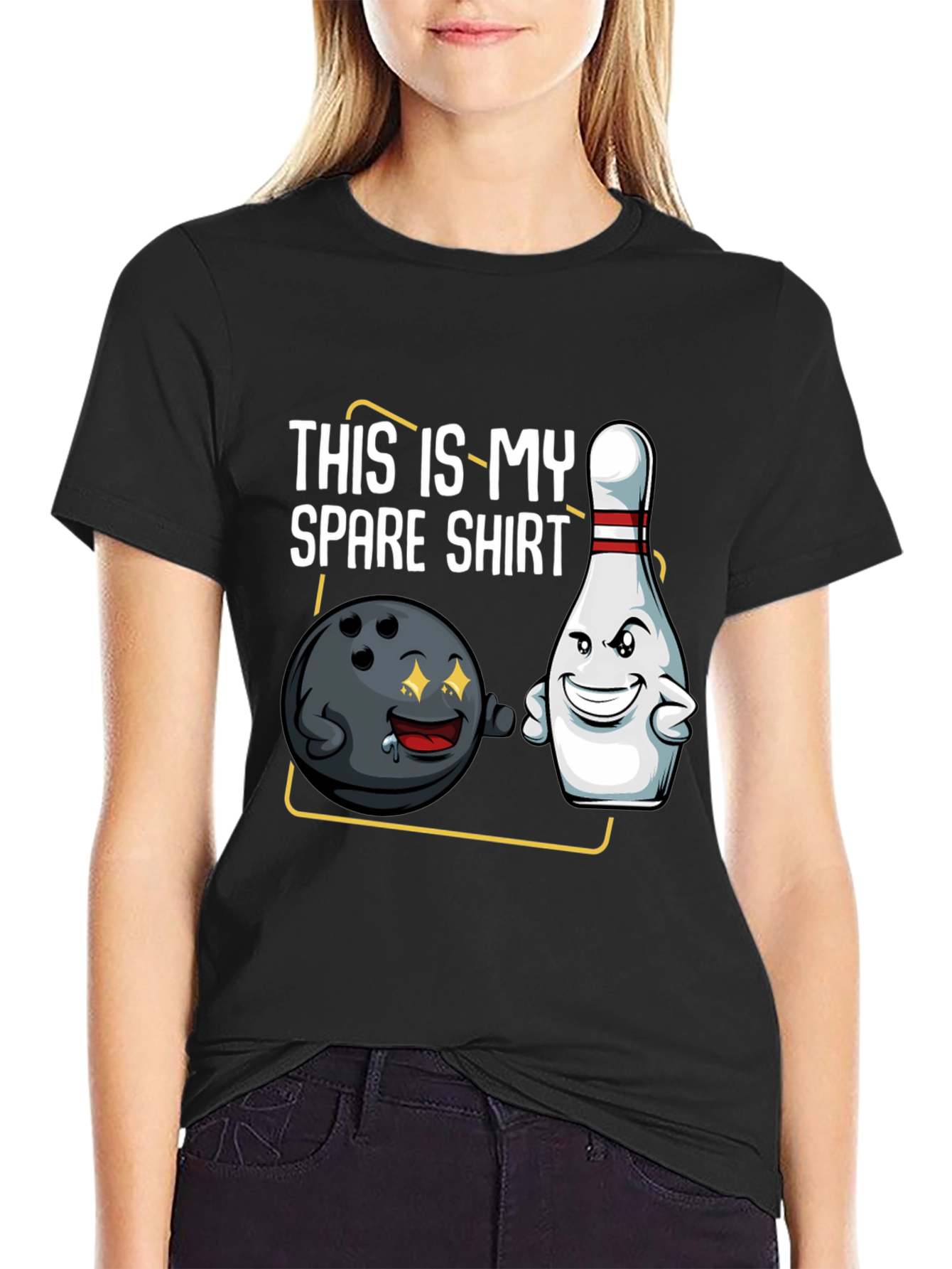 Spare Shirt Bowling T-Shirt - Funny Cartoon Graphic Tee