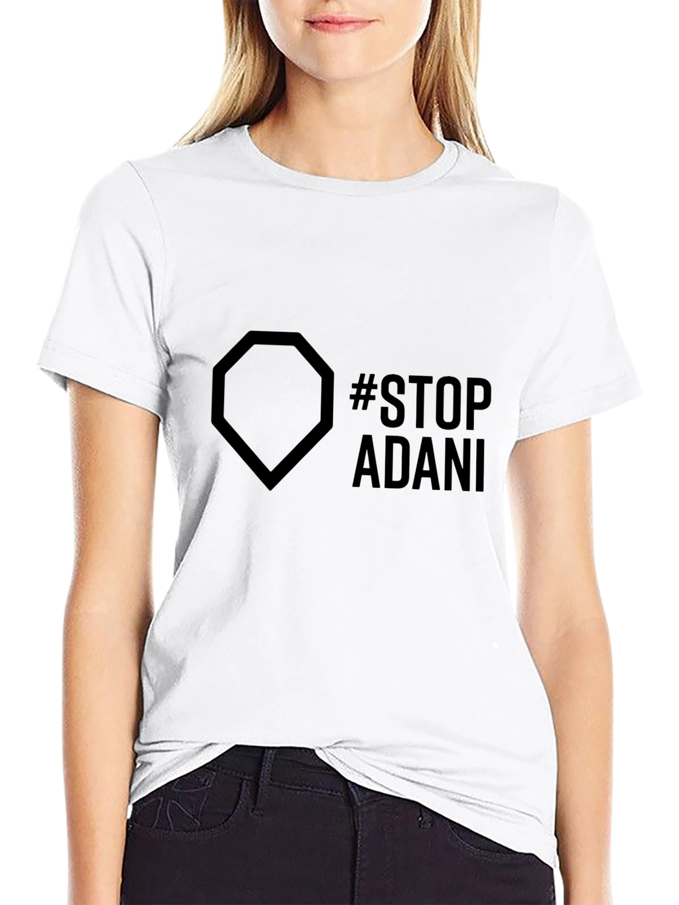 Stop Adani Graphic Tee - Eco-Friendly Awareness Shirt