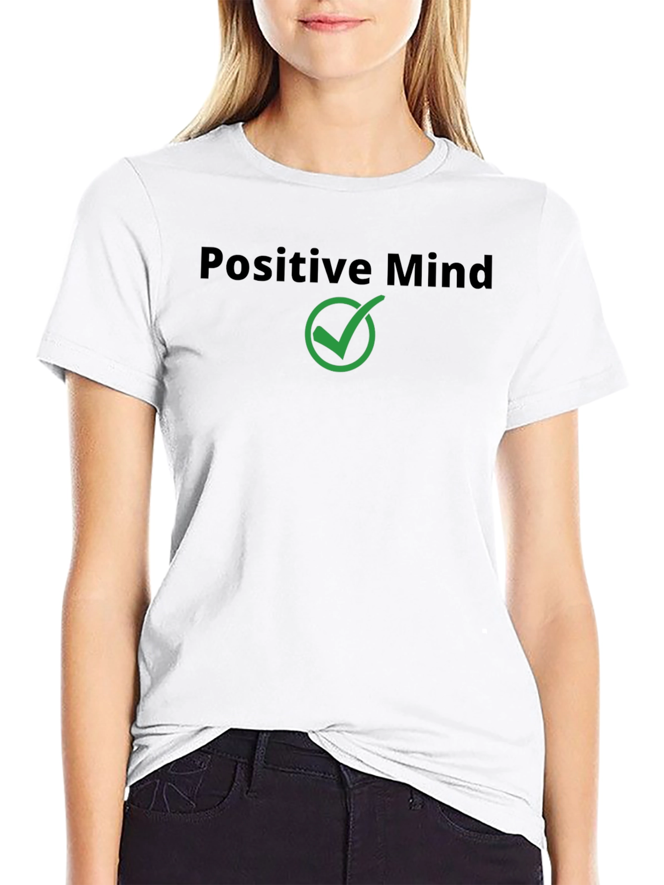 Positive Mind Black Cotton Tee