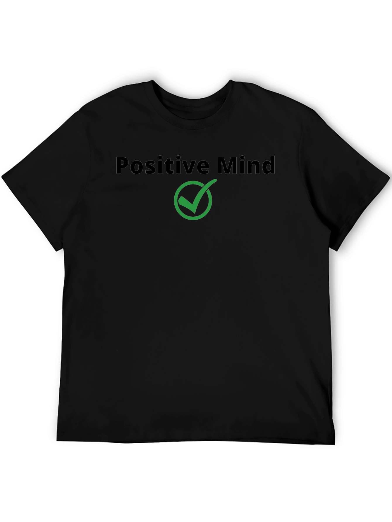 Positive Mind Black Cotton Tee