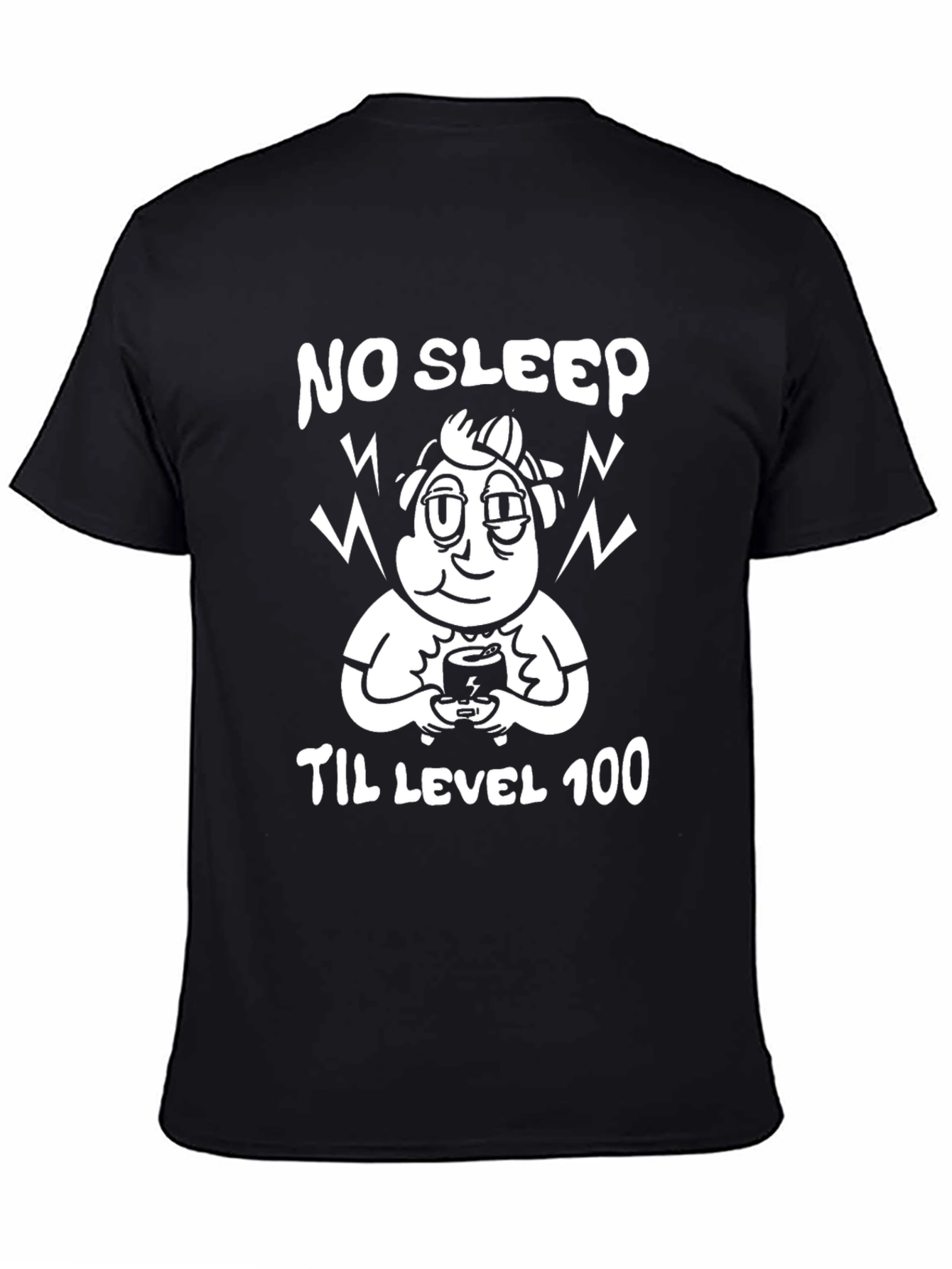No Sleep Til Level 100 Black Graphic Tee