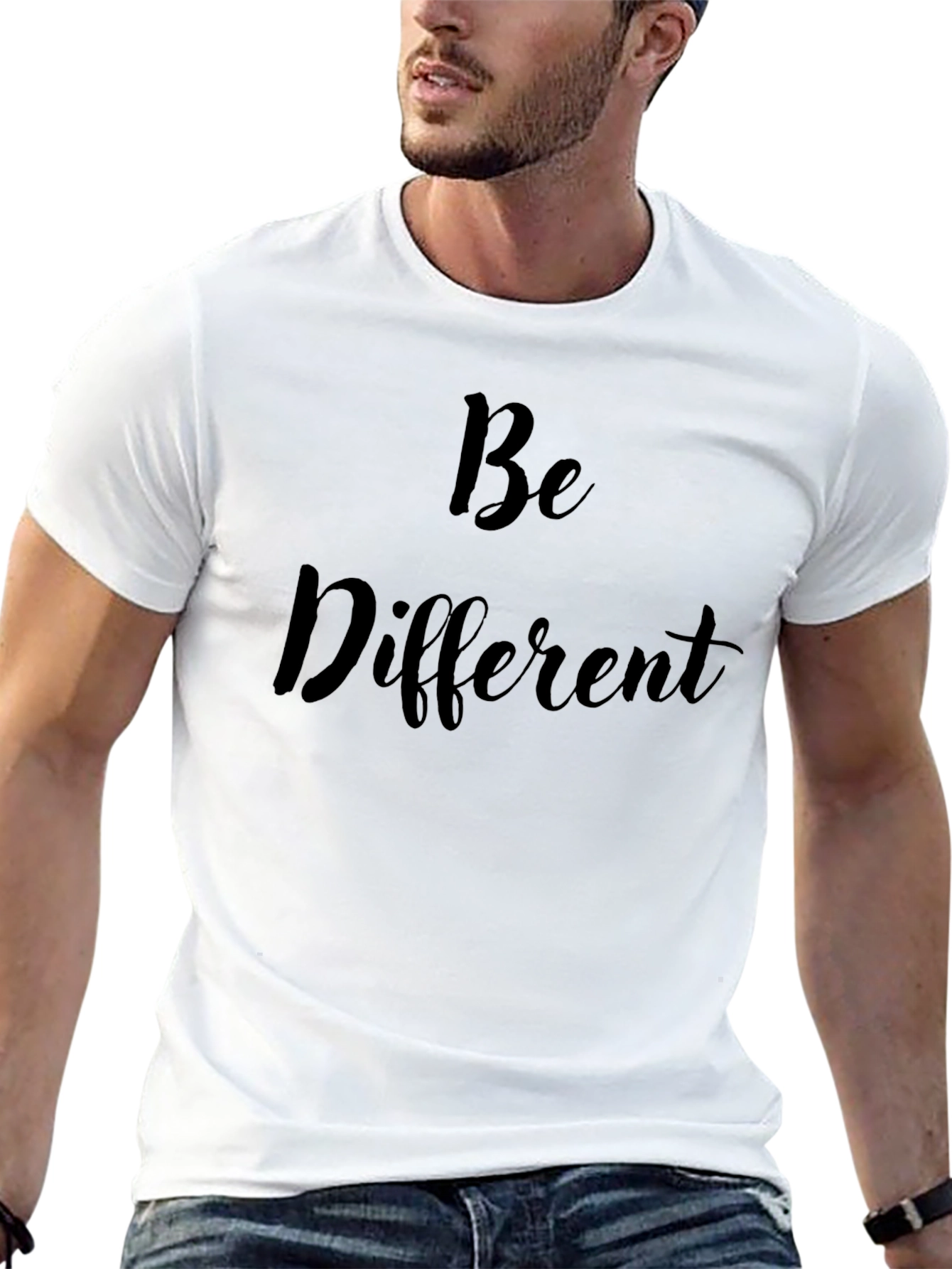 Be Different Graphic Tee - Stylish Black Cotton T-Shirt