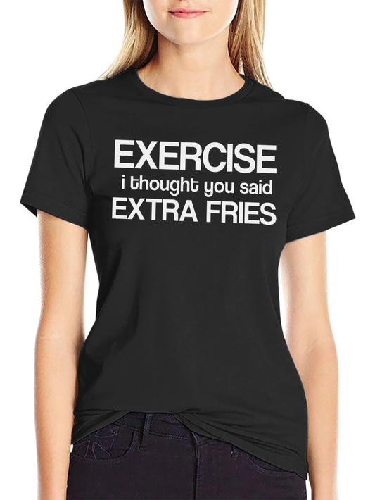 Exercise Extra Fries Mens Graphic Tee
