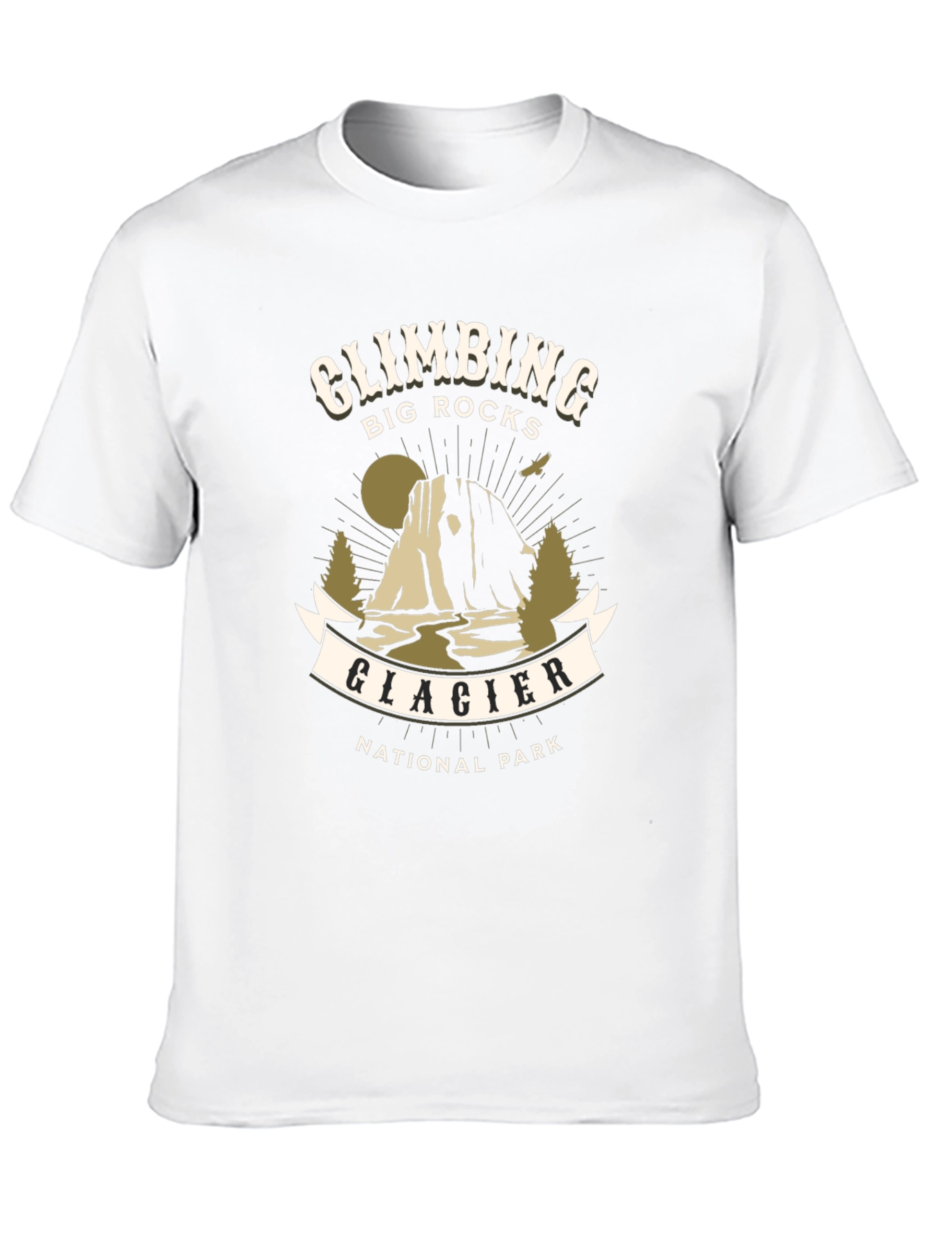 Climbing Big Rocks Glacier National Park Graphic T-Shirt