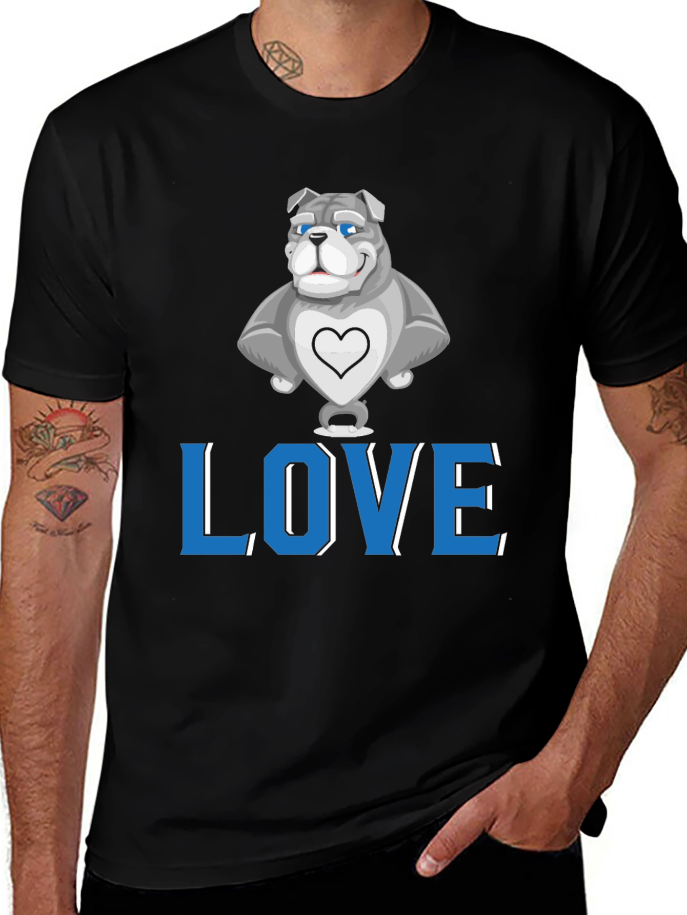Love Bulldog Graphic Tee - Stylish Unisex T-Shirt