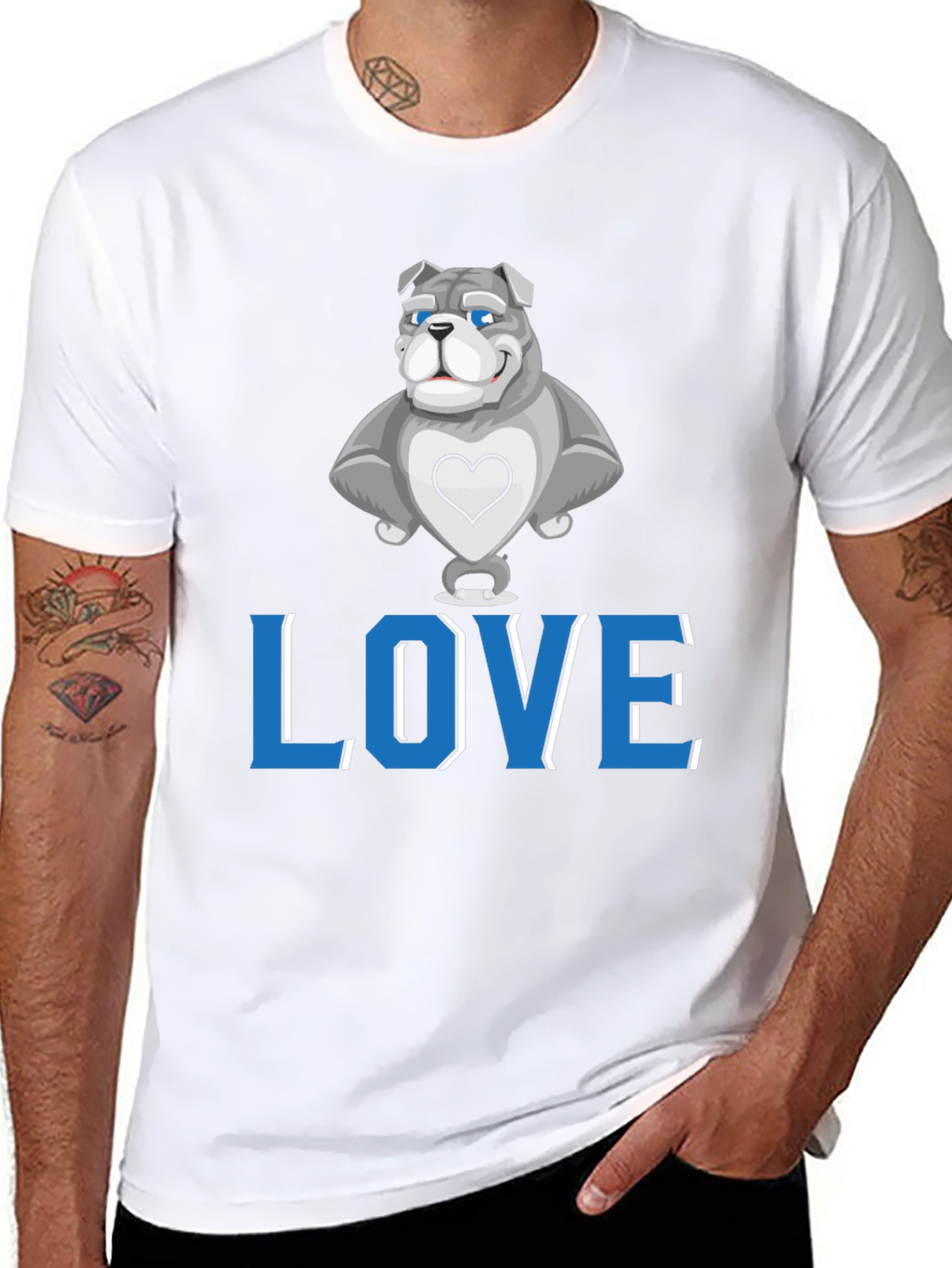 Love Bulldog Graphic Tee - Stylish Unisex T-Shirt
