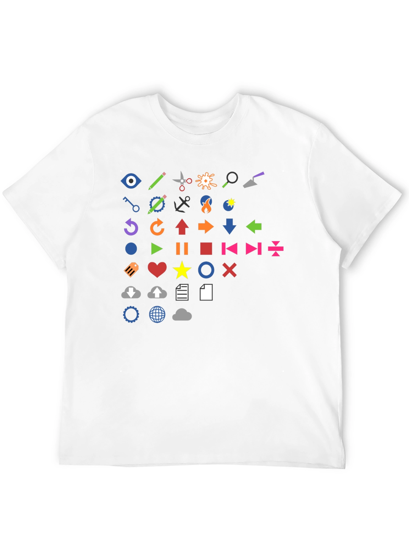 Icon Graphic Print Black T-Shirt