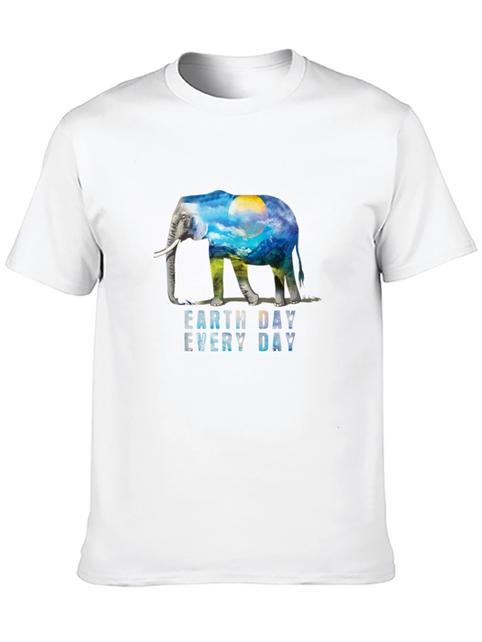 Earth Day Every Day Elephant Graphic Tee