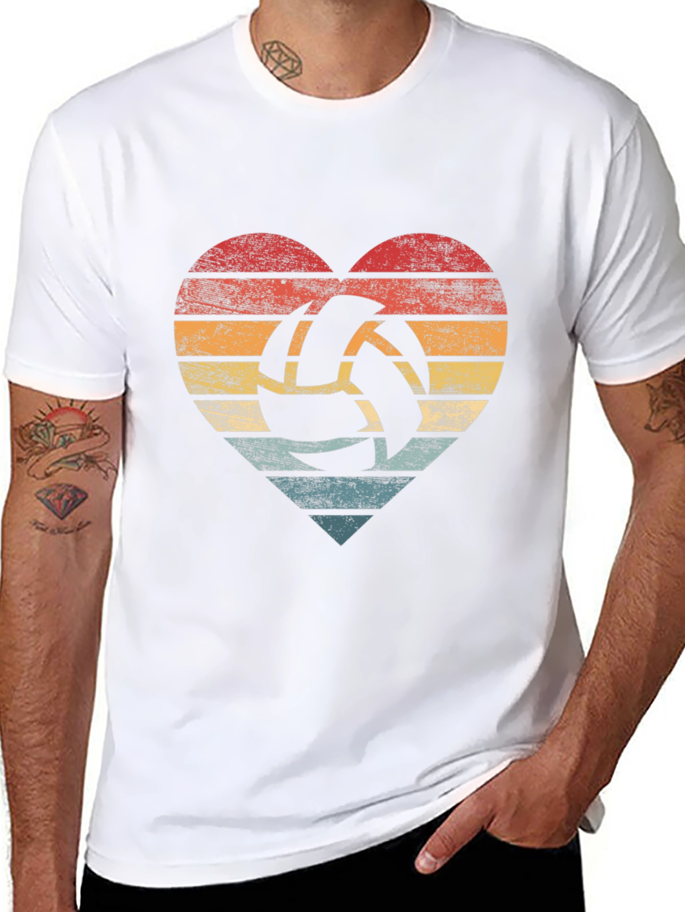Retro Volleyball Heart T-Shirt