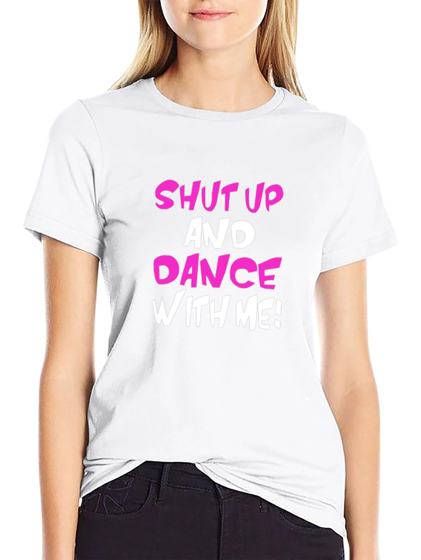 Shut Up and Dance T-Shirt - Black Cotton Blend