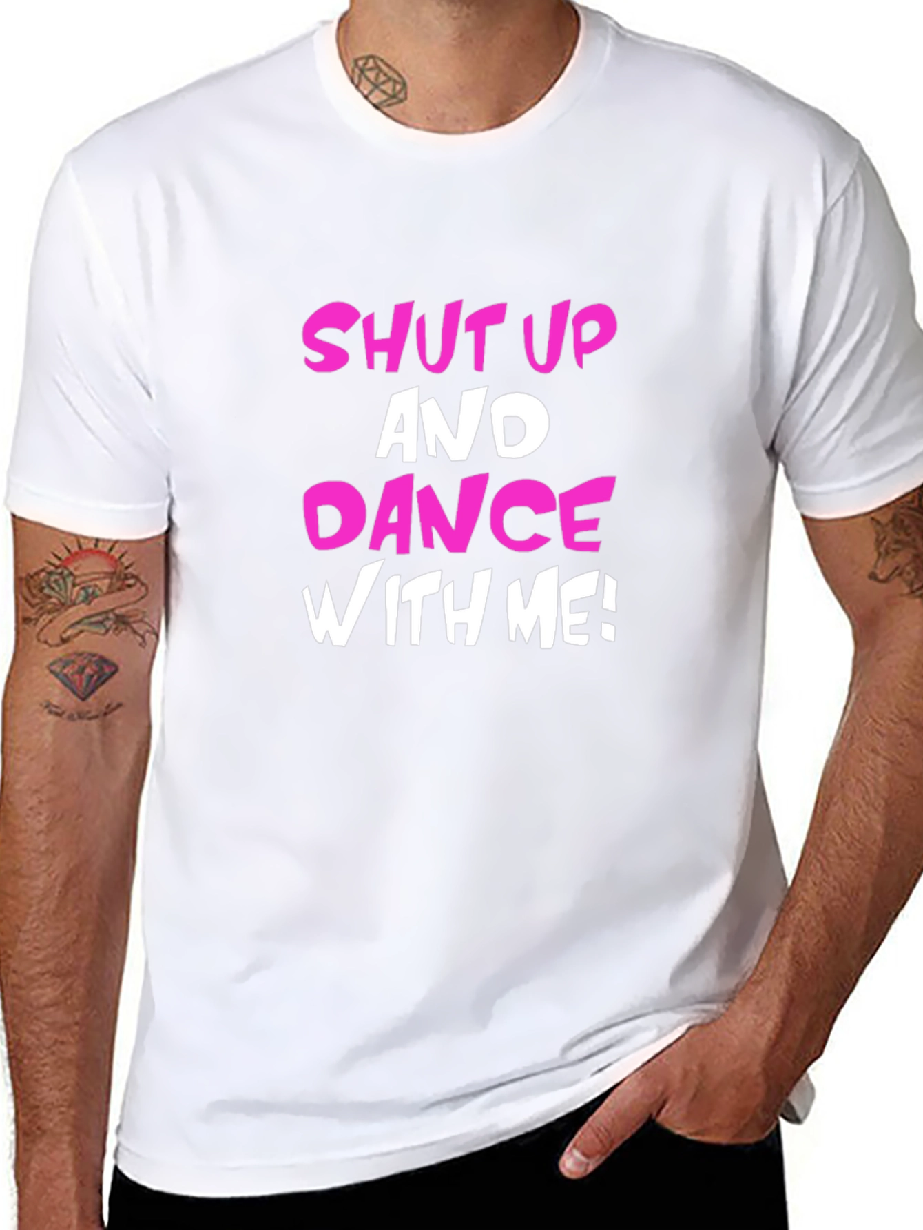 Shut Up and Dance T-Shirt - Black Cotton Blend