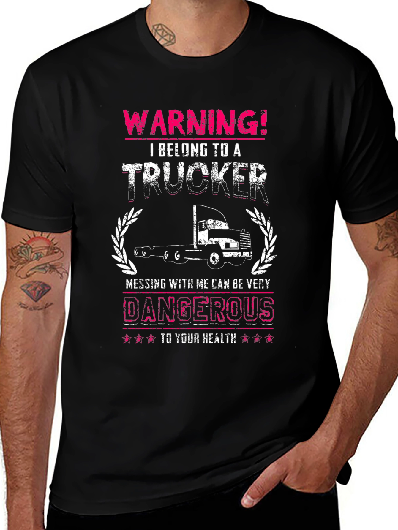 Warning! I Belong To A Trucker T-Shirt