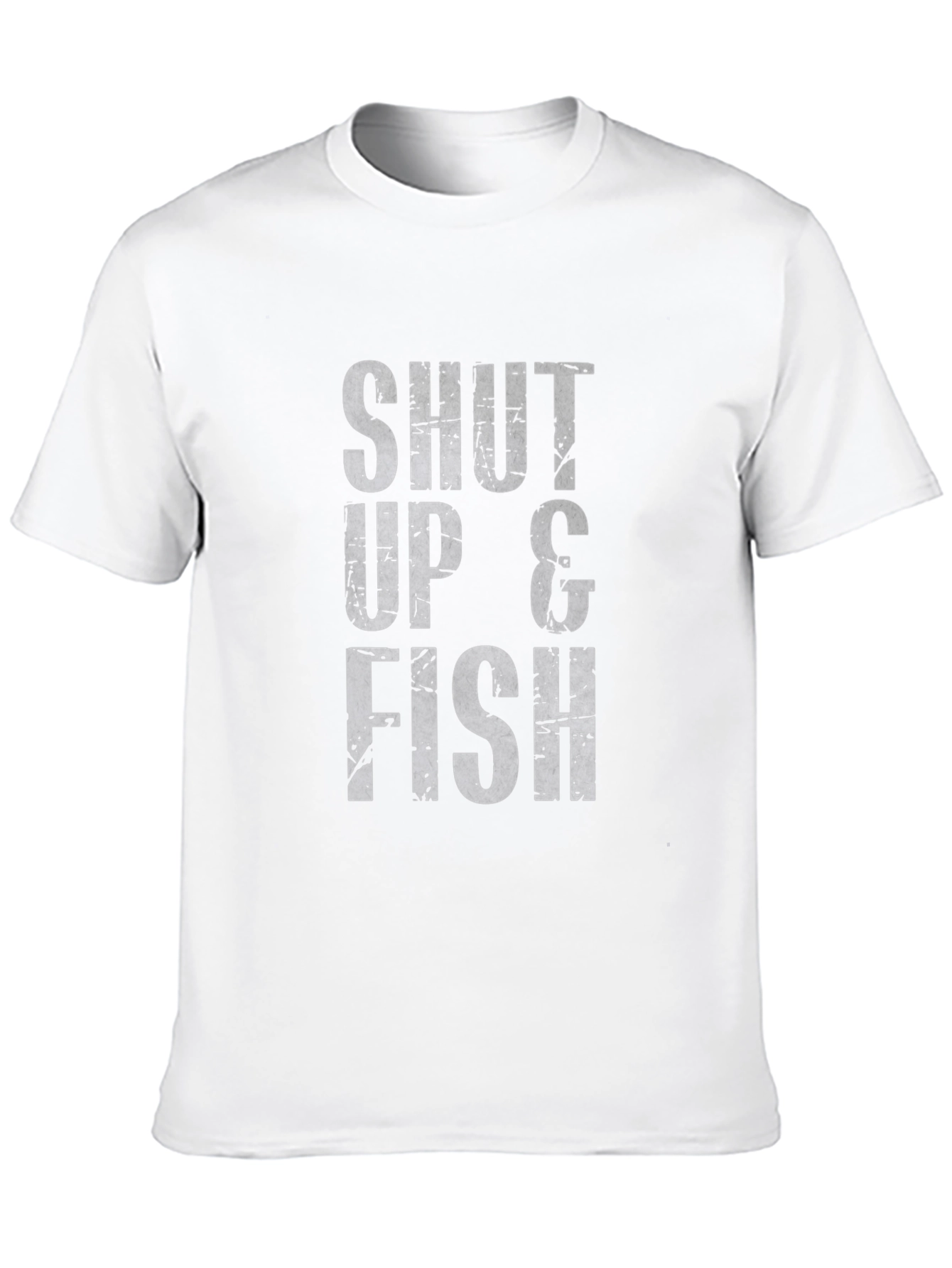 Shut Up & Fish Graphic T-Shirt - Black