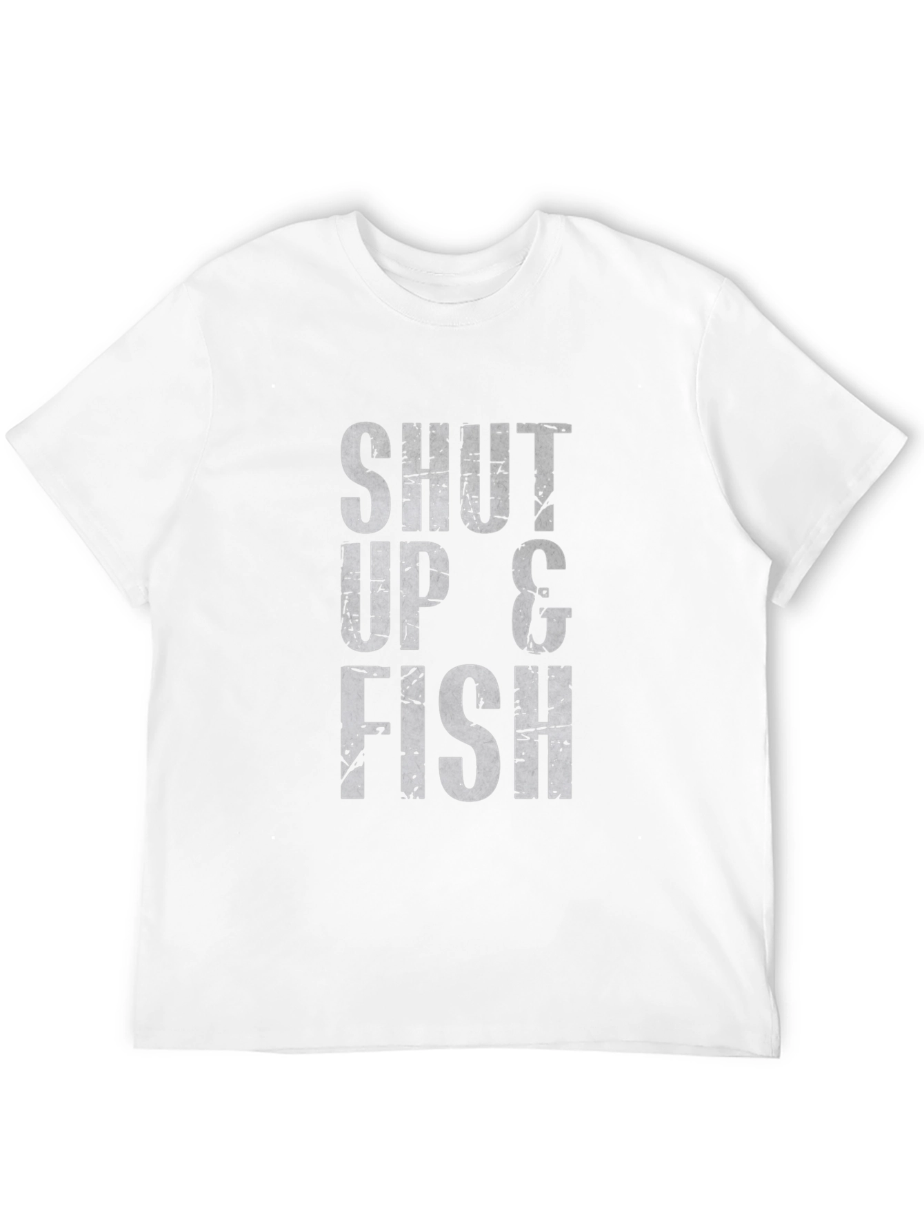 Shut Up & Fish Graphic T-Shirt - Black
