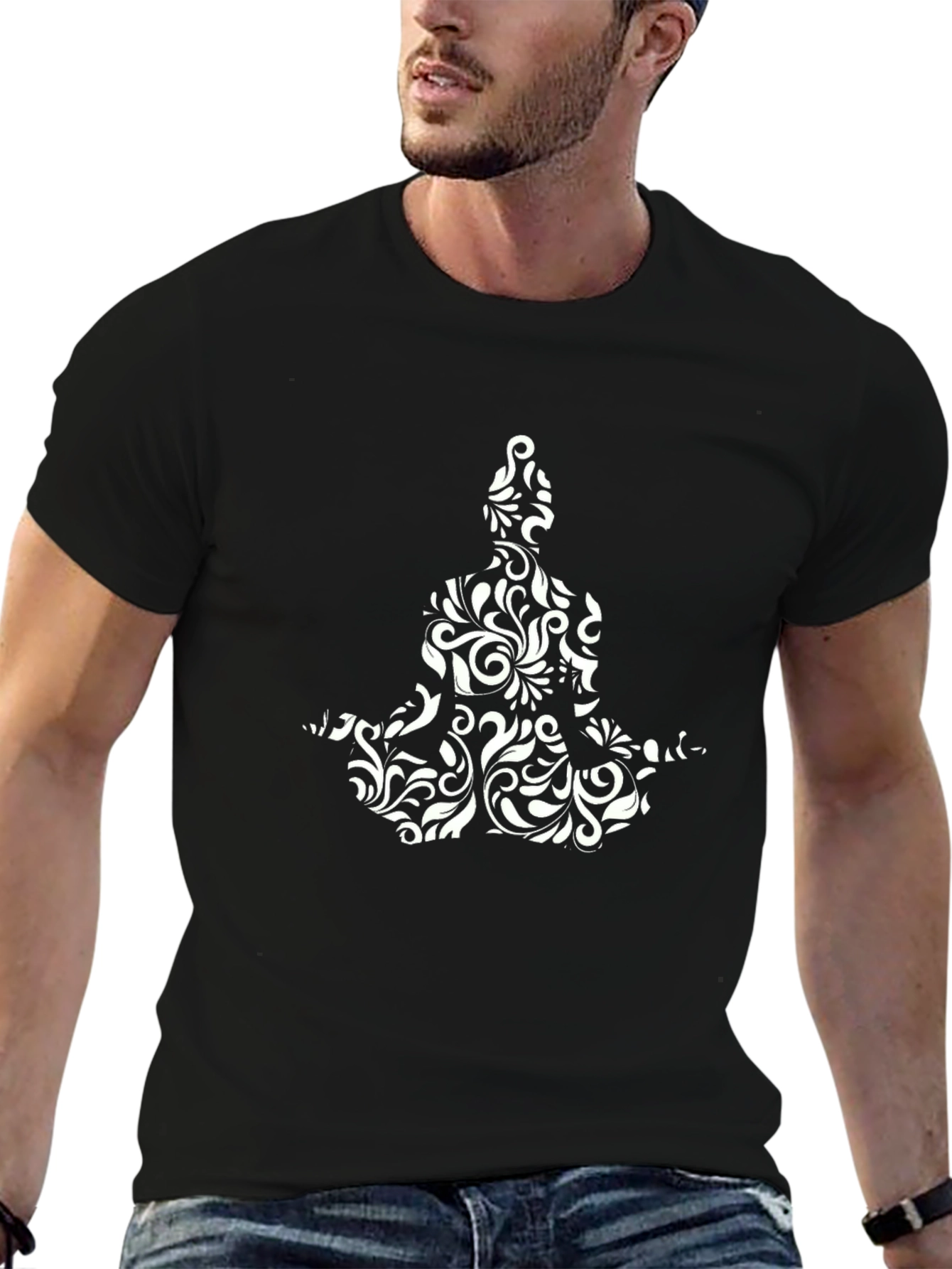 Meditative Floral T-Shirt - Relaxed Fit