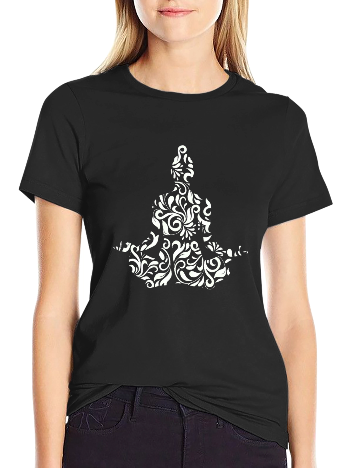Meditative Floral T-Shirt - Relaxed Fit
