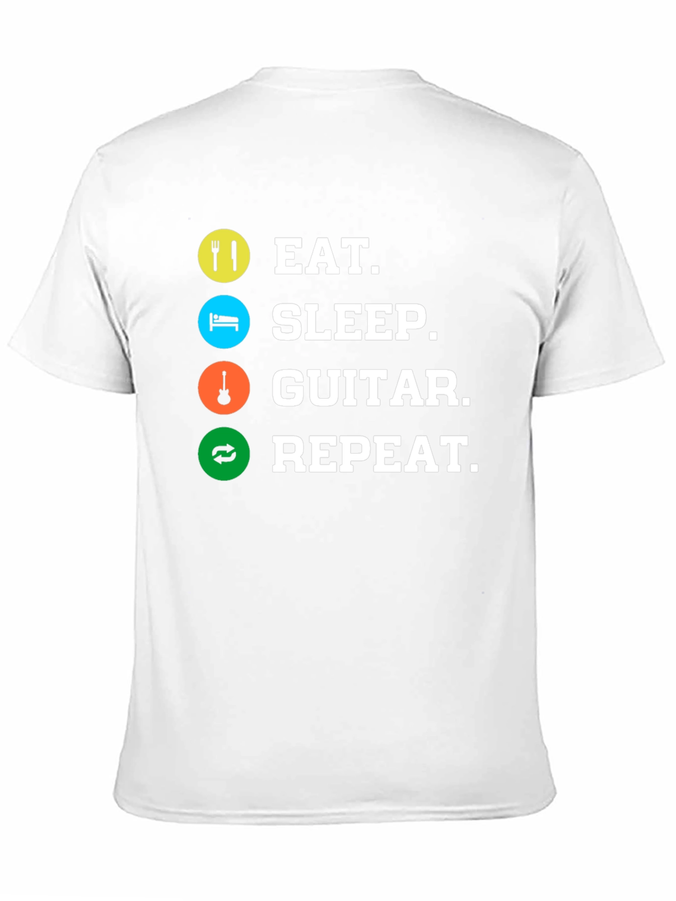 Eat Sleep Guitar Repeat Black T-Shirt