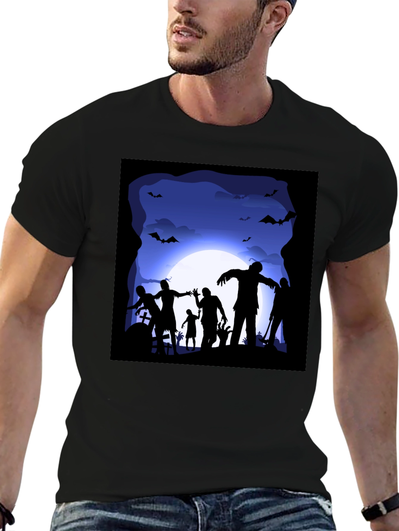 Spooky Zombie Graphic T-Shirt