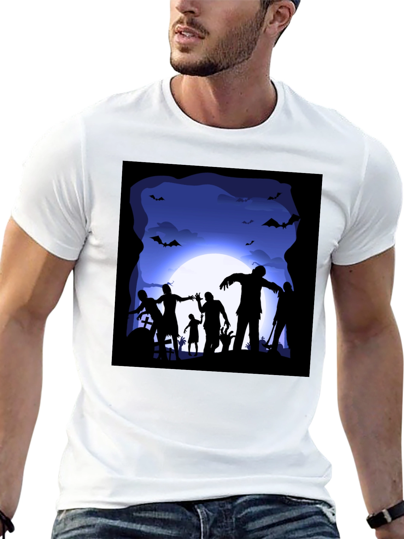 Spooky Zombie Graphic T-Shirt