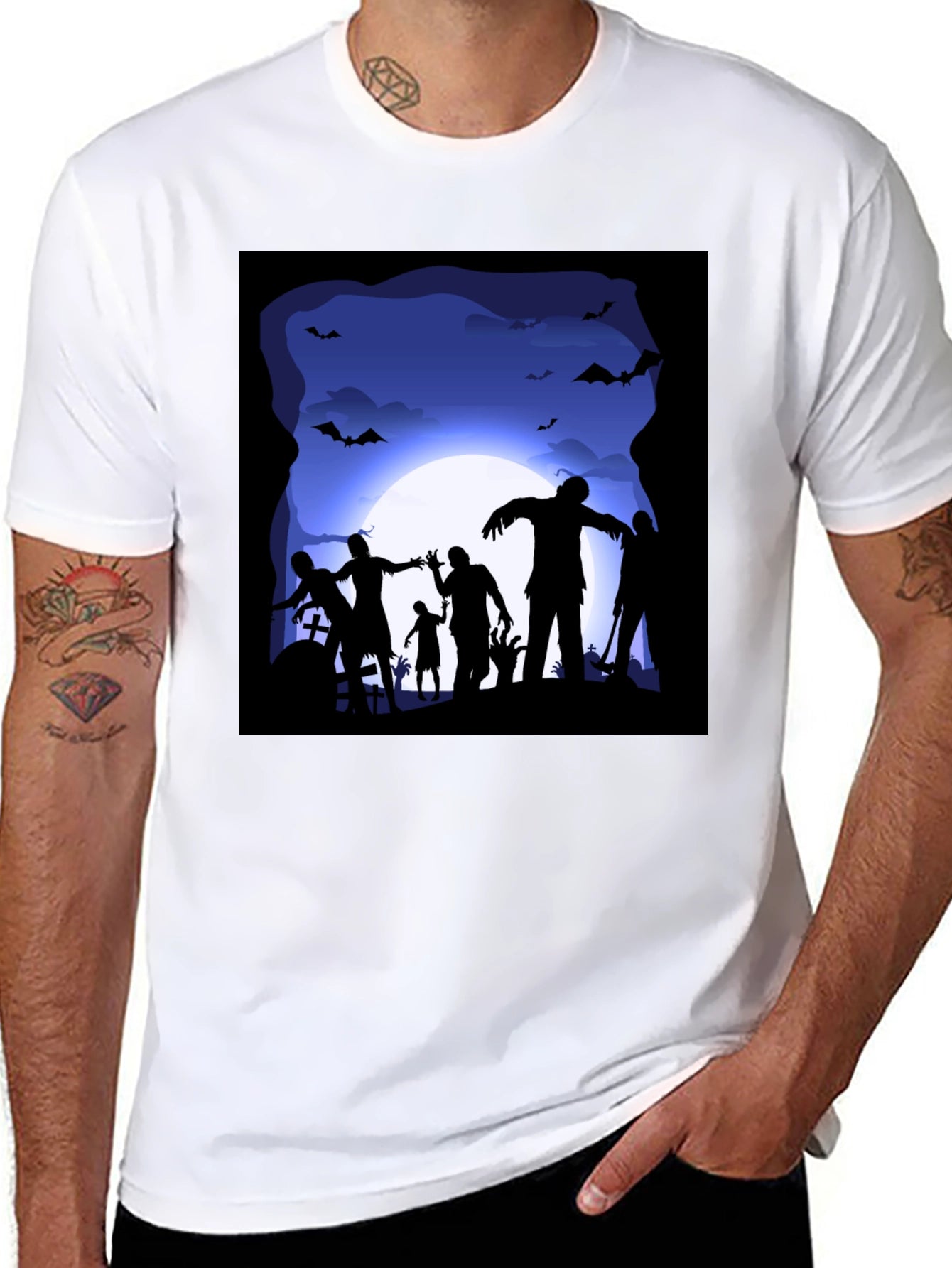 Spooky Zombie Graphic T-Shirt