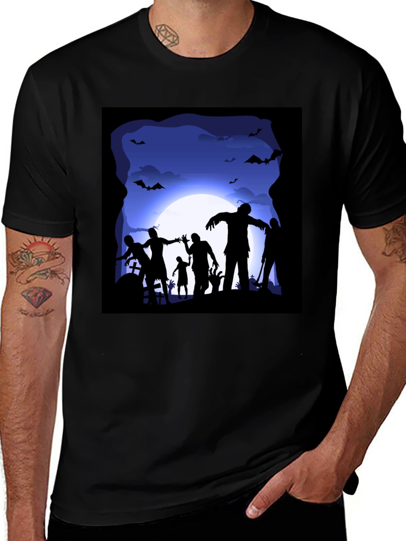 Spooky Zombie Graphic T-Shirt